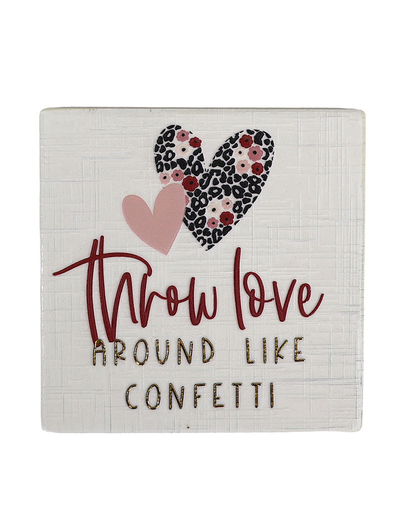 Ceramic Love Coaster 12cm