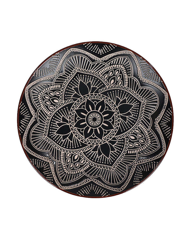 Moyo Black & Natural Dinner Plate