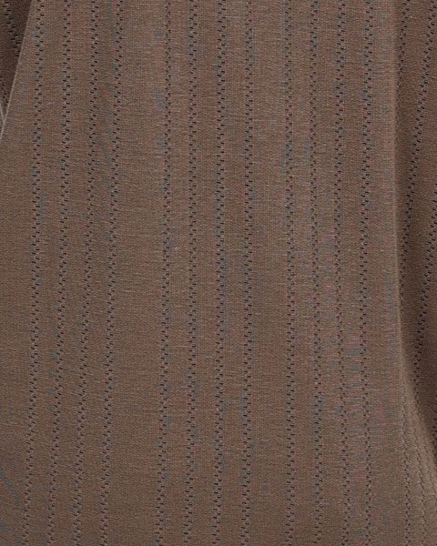 Short Sleeve Taupe Textured Pattern Zip Up Golfer