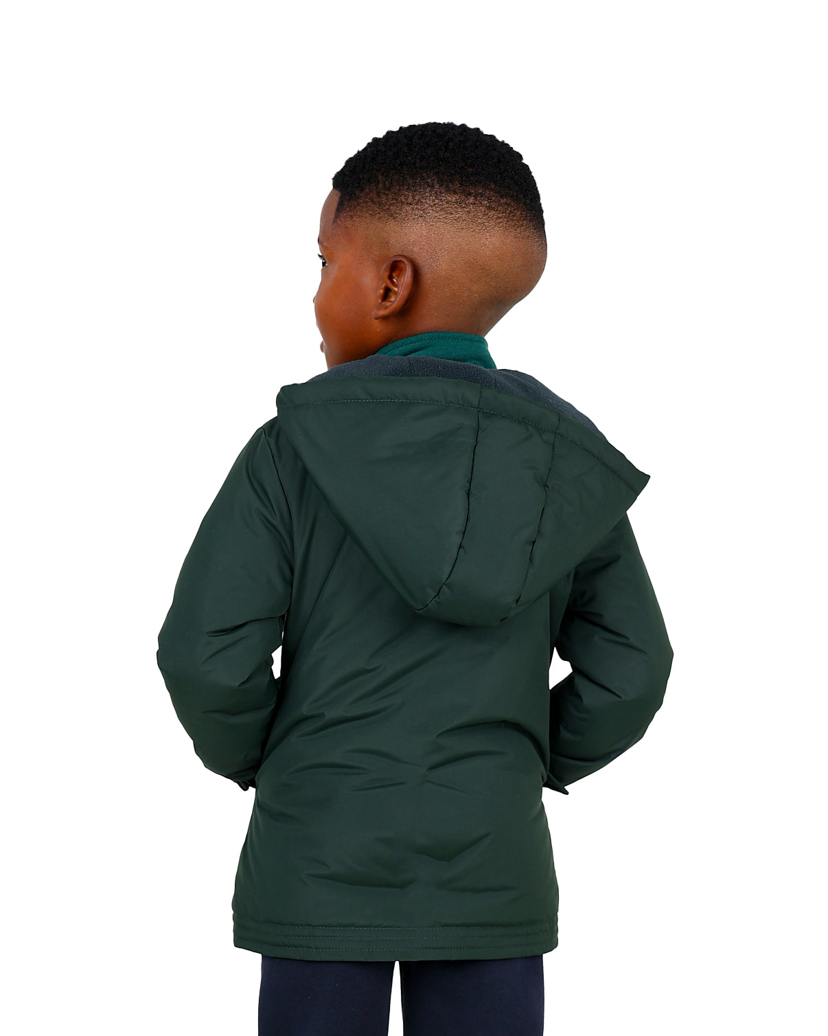 Dark Green Hooded Parka Jacket