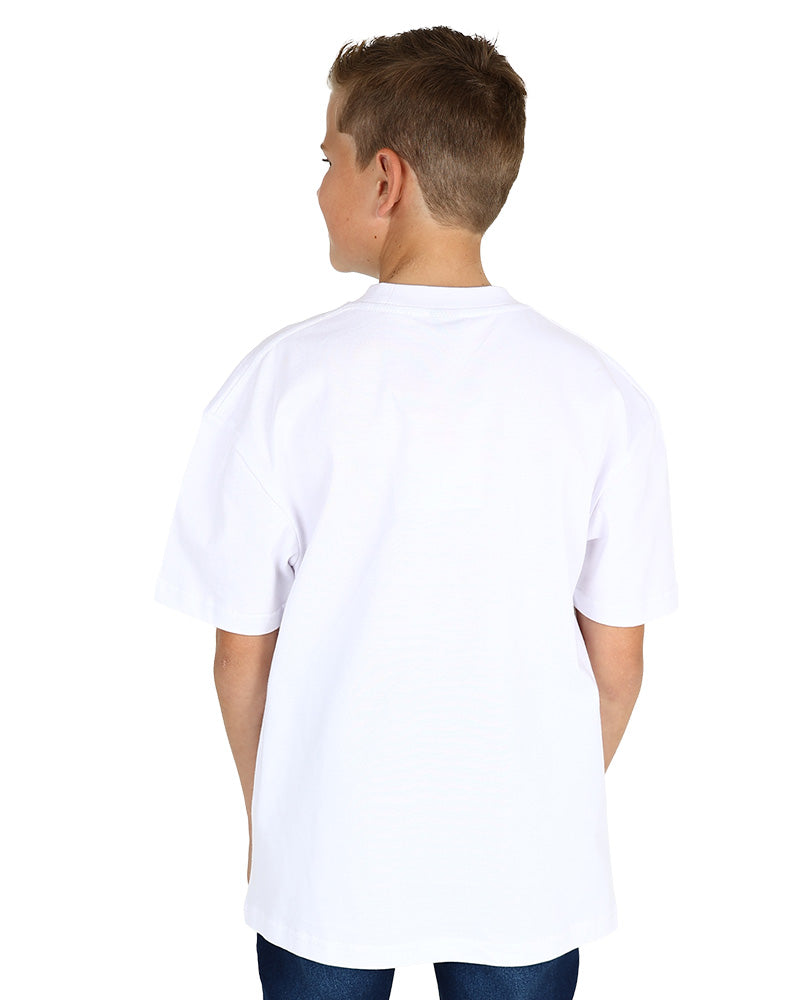 Short Sleeve White Oversized Crew Neck Cotton T-Shirt