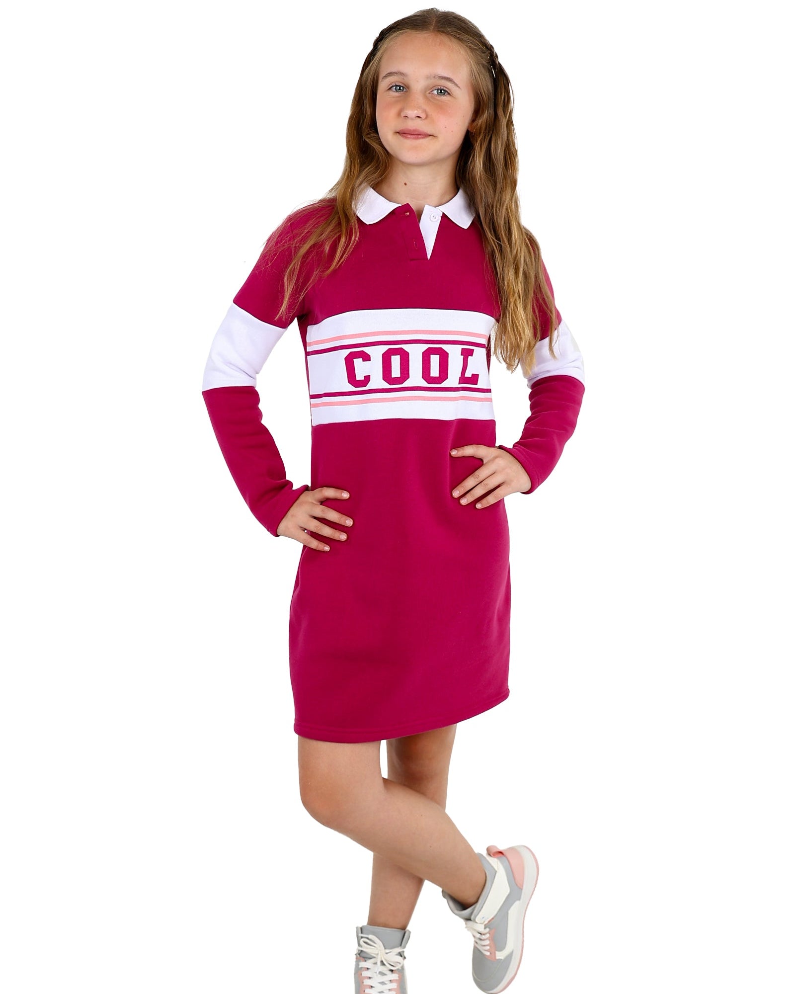 Colour Block Long Sleeve Dress