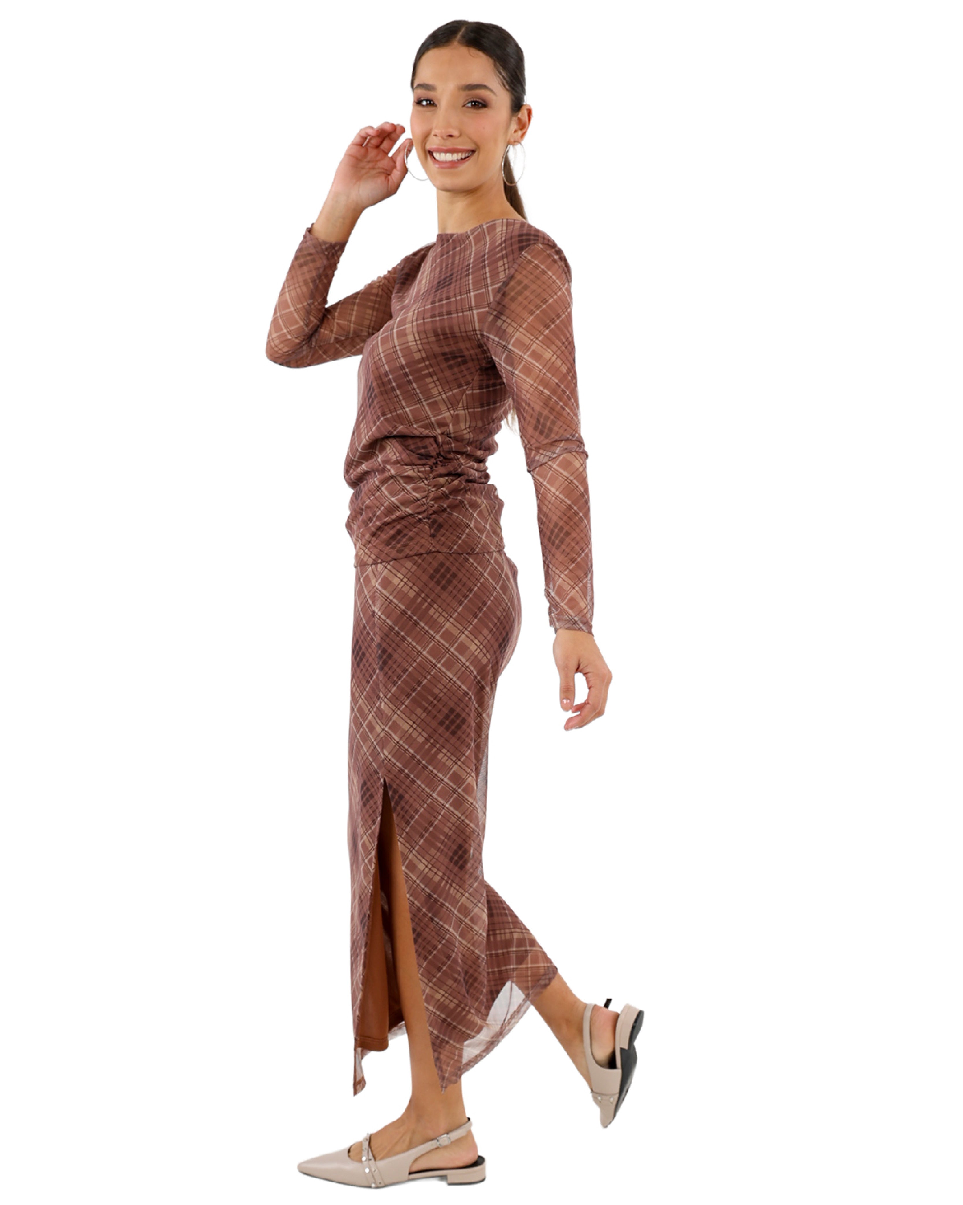 Mesh Tube Lined Skirt