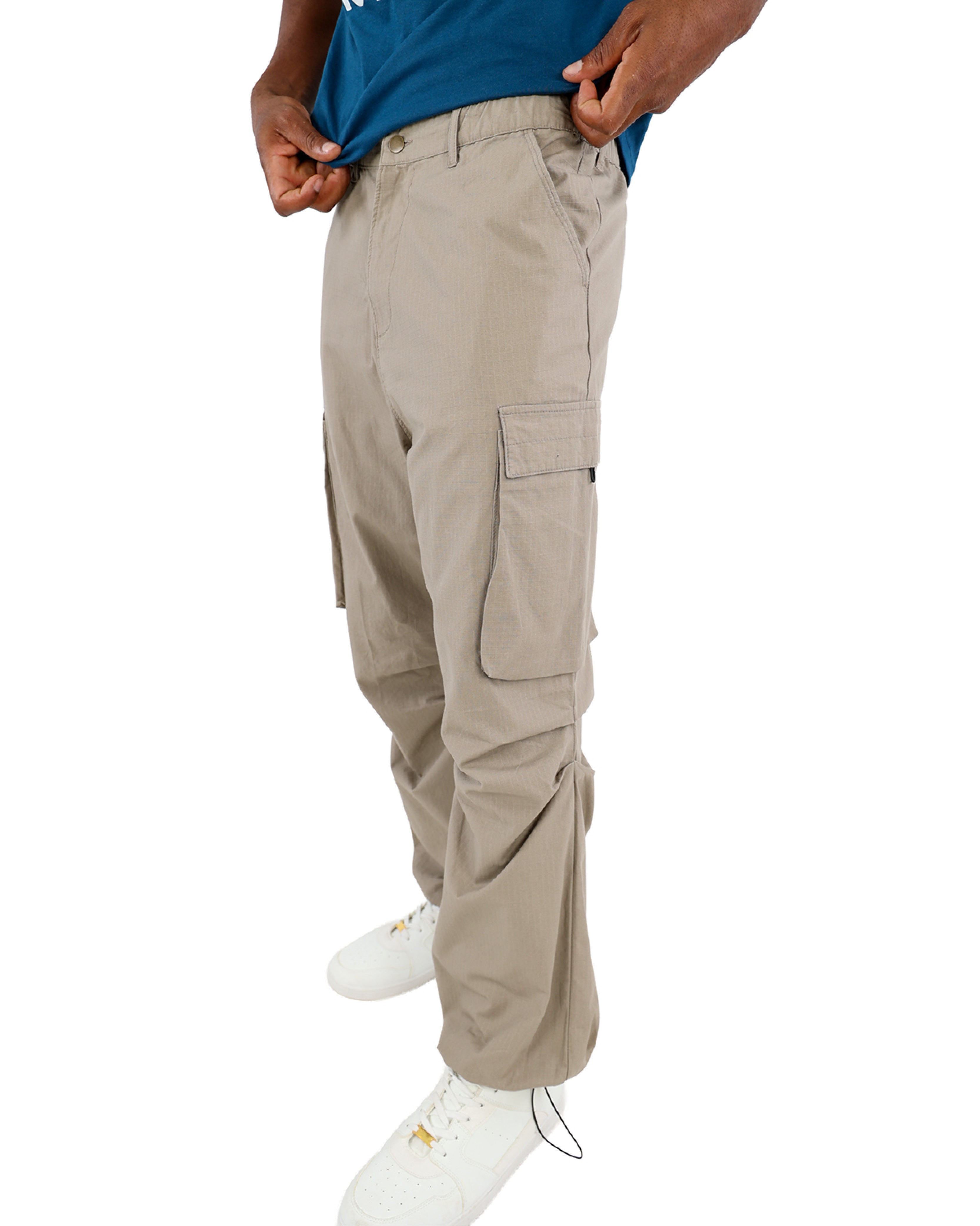 Khaki Ripstop Cargo Pants