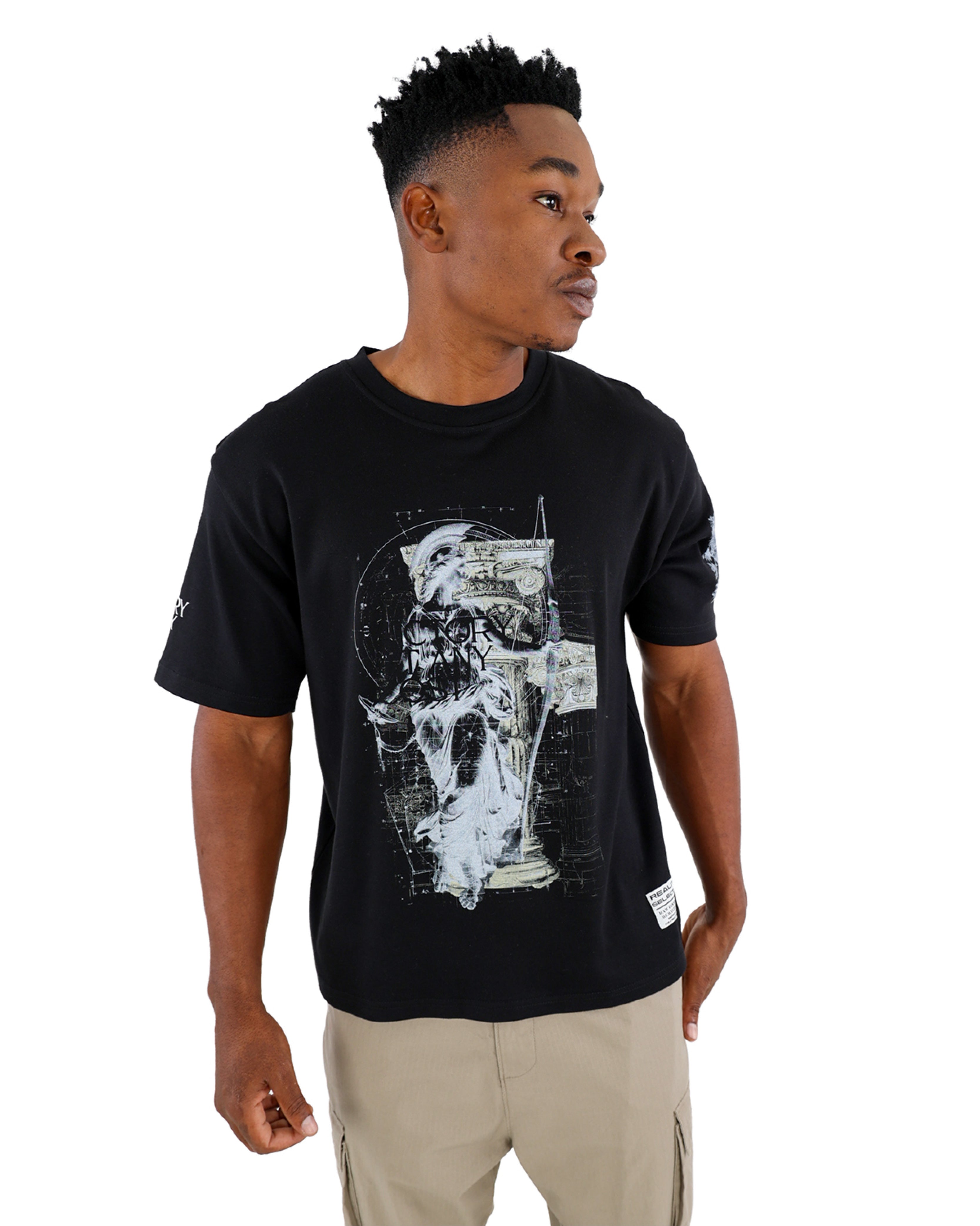 Short Sleeve Protection Graphic Print T-Shirt