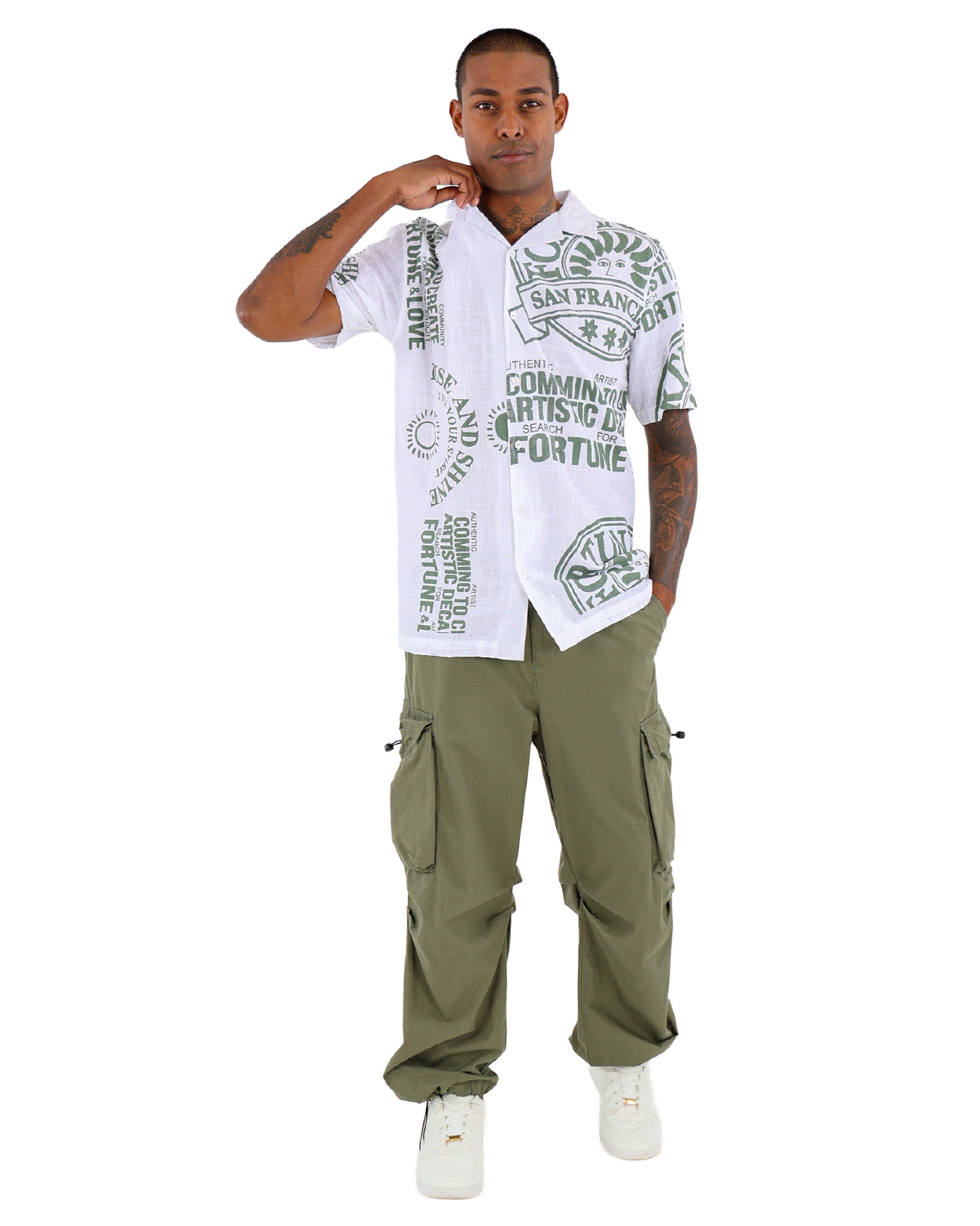 All-Over Print Short Sleeve Summer Shirt