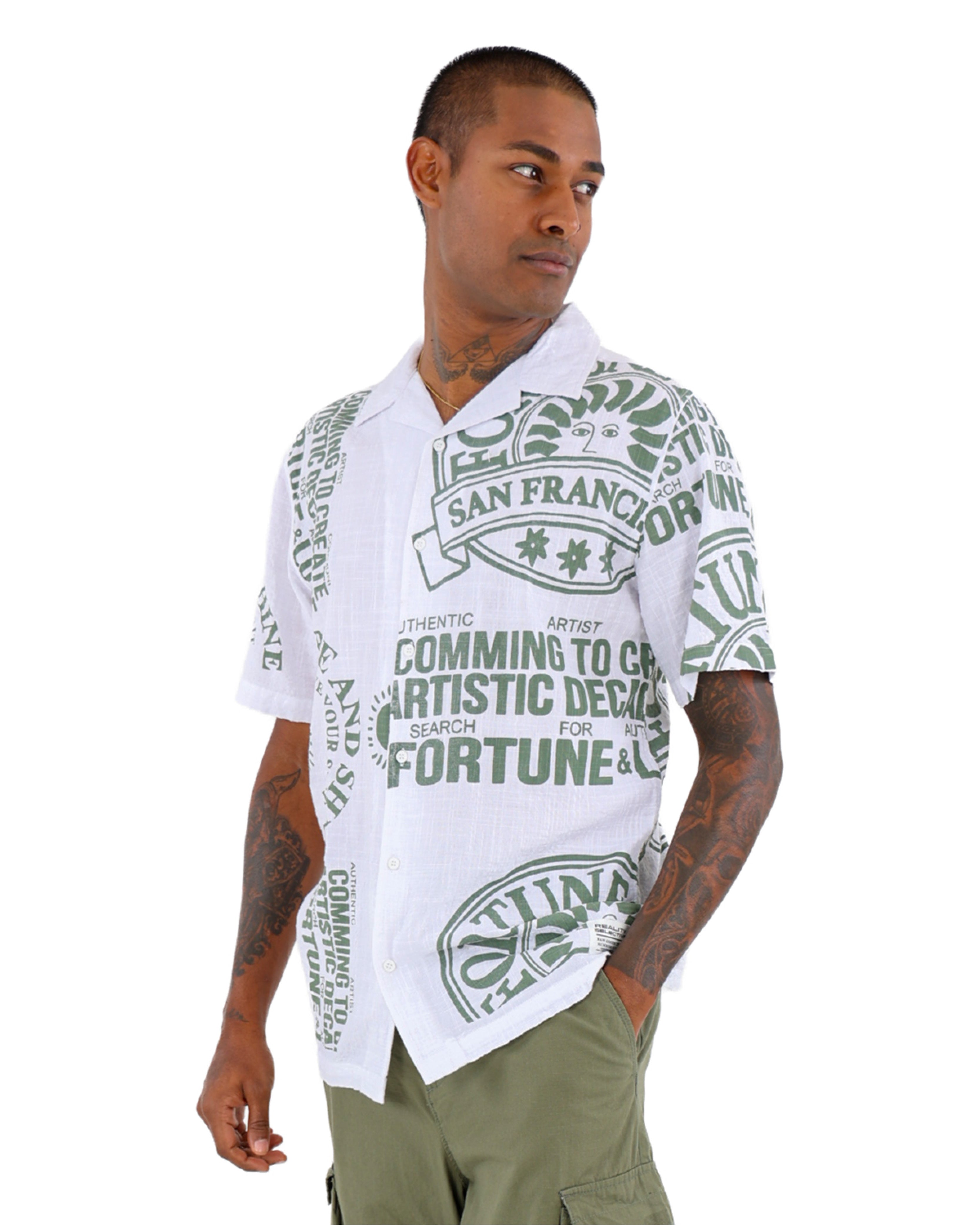 All-Over Print Short Sleeve Summer Shirt
