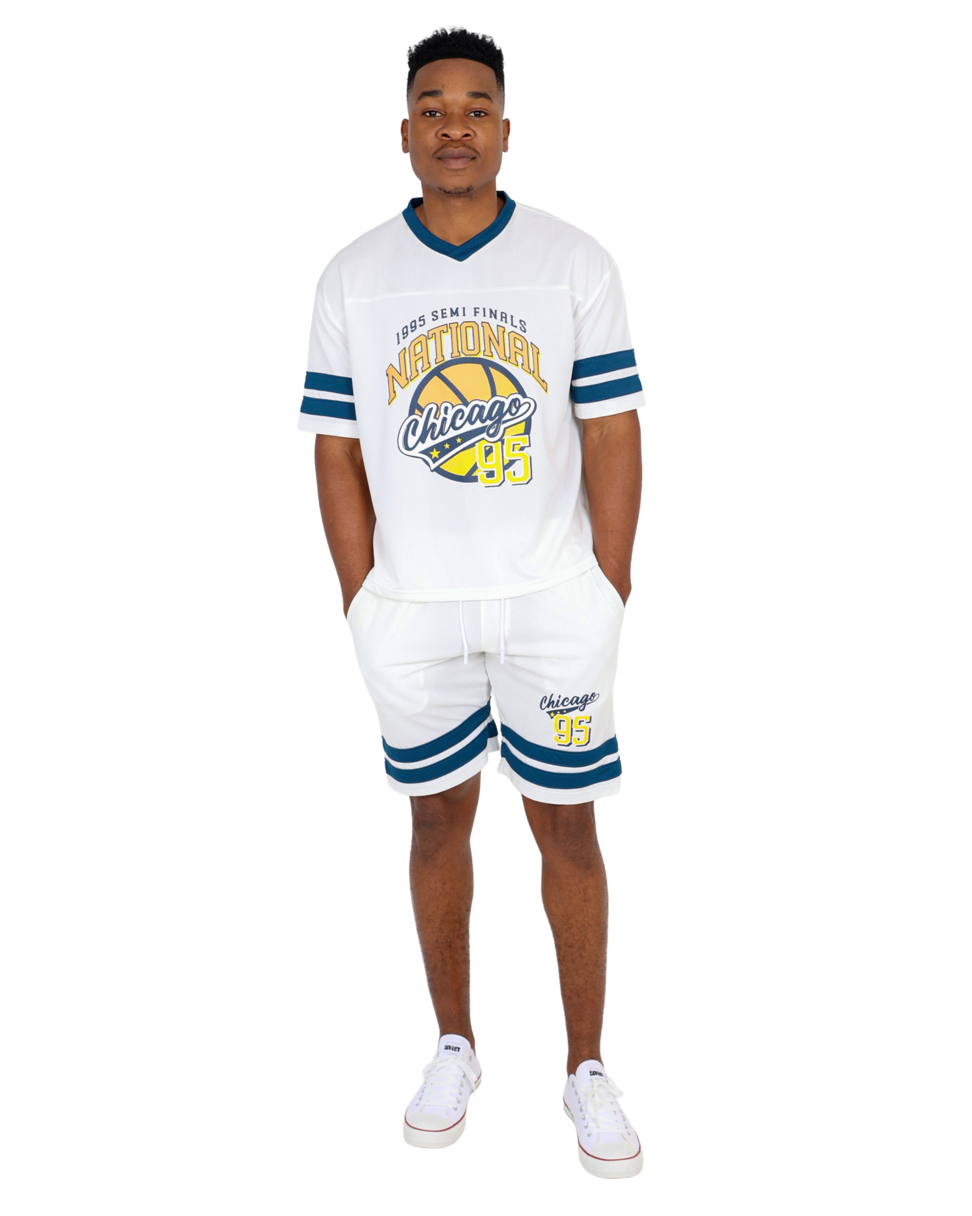 Cream Chicago Baseball Shorts