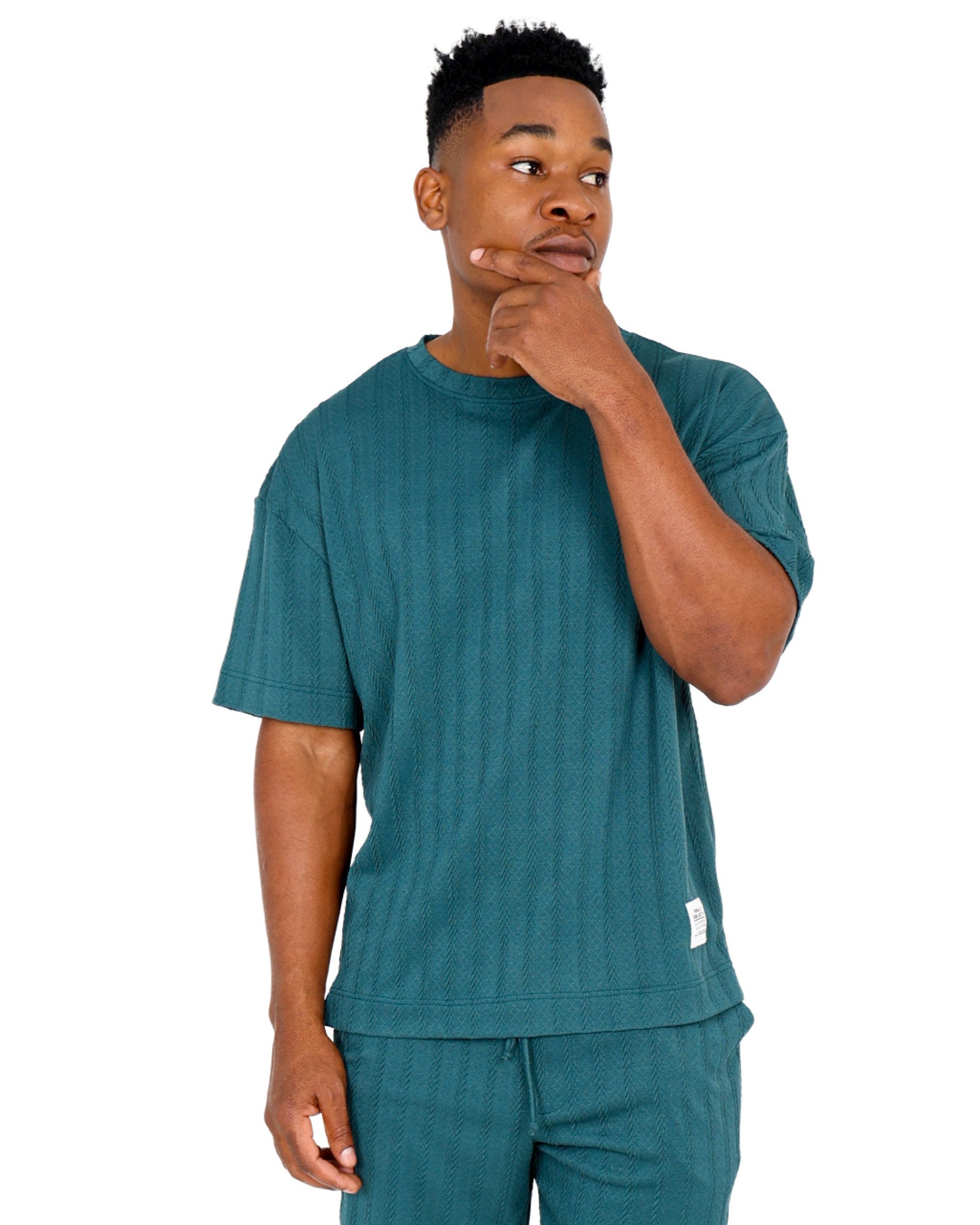 Textured Teal T-Shirt