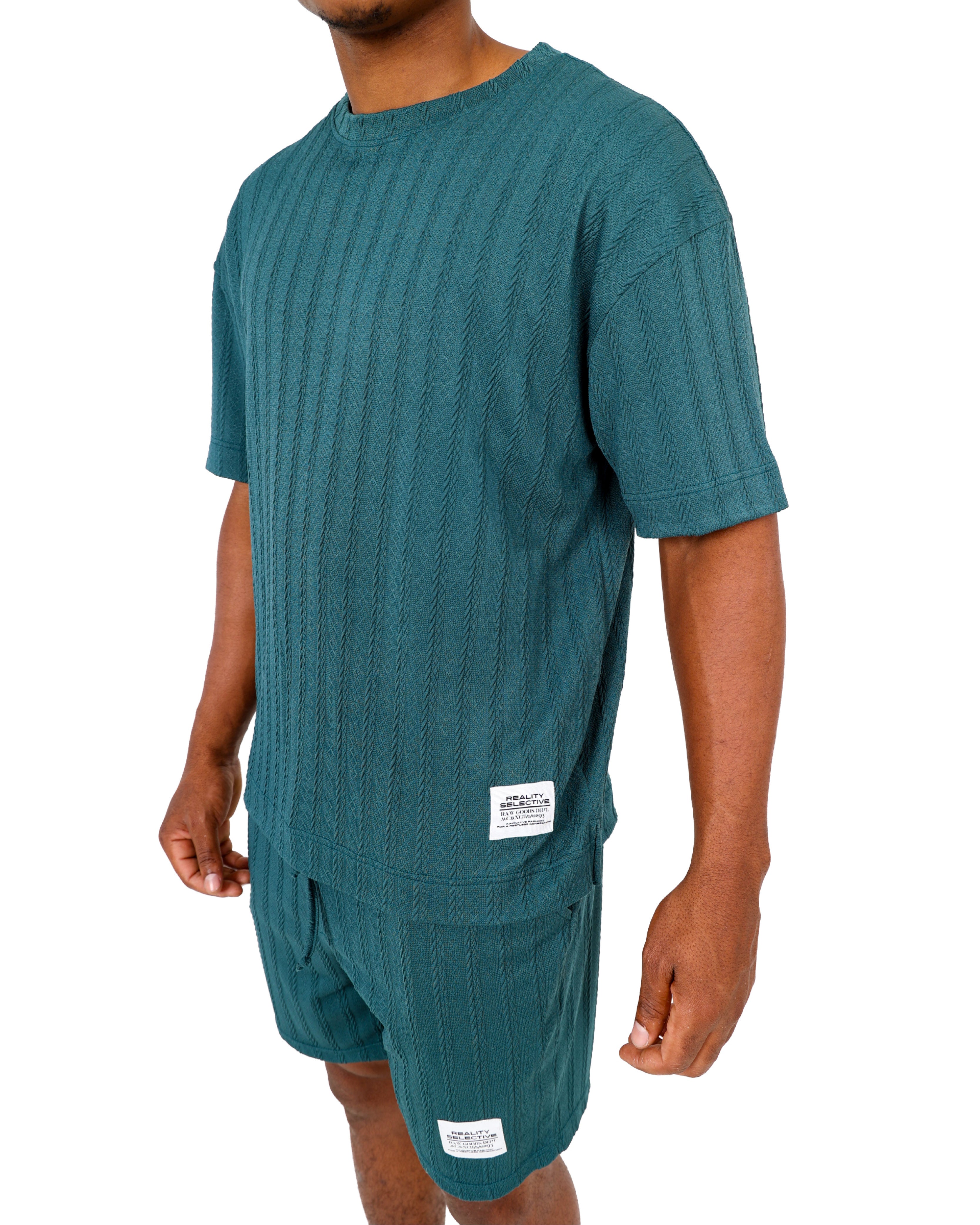 Textured Teal T-Shirt