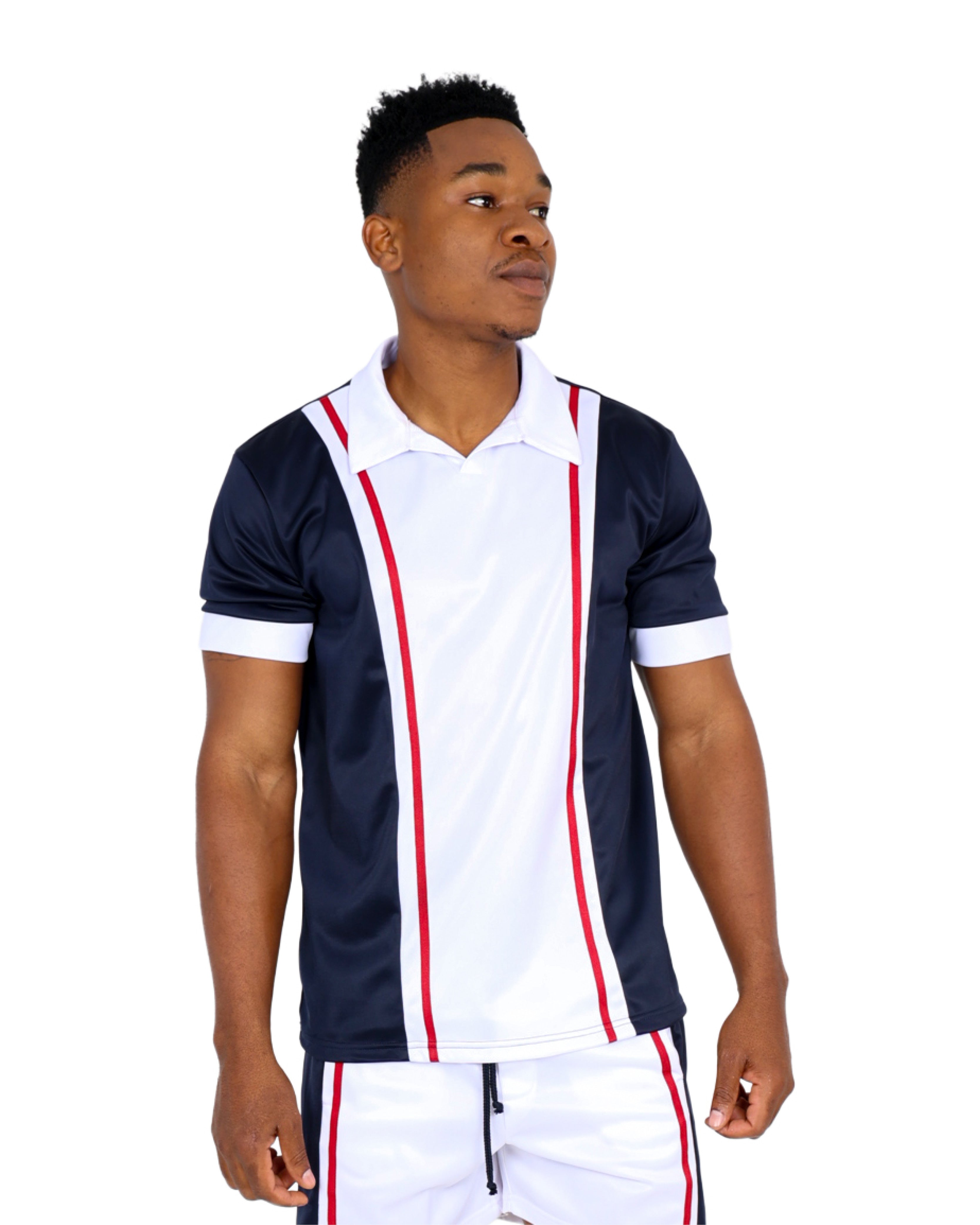 Short Sleeve Nautical Colour Block Golfer
