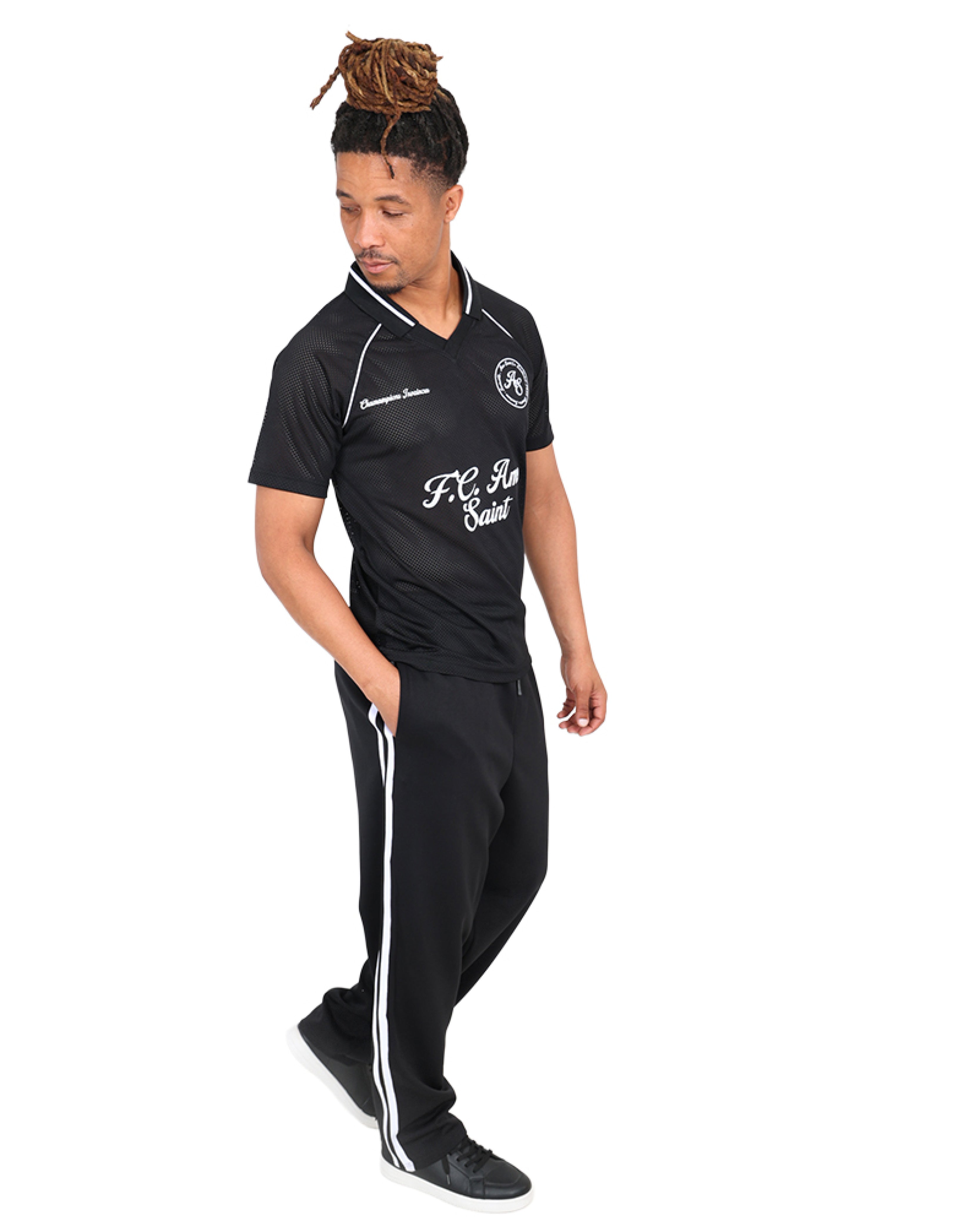 Short Sleeve Black Mesh Soccer Golfer