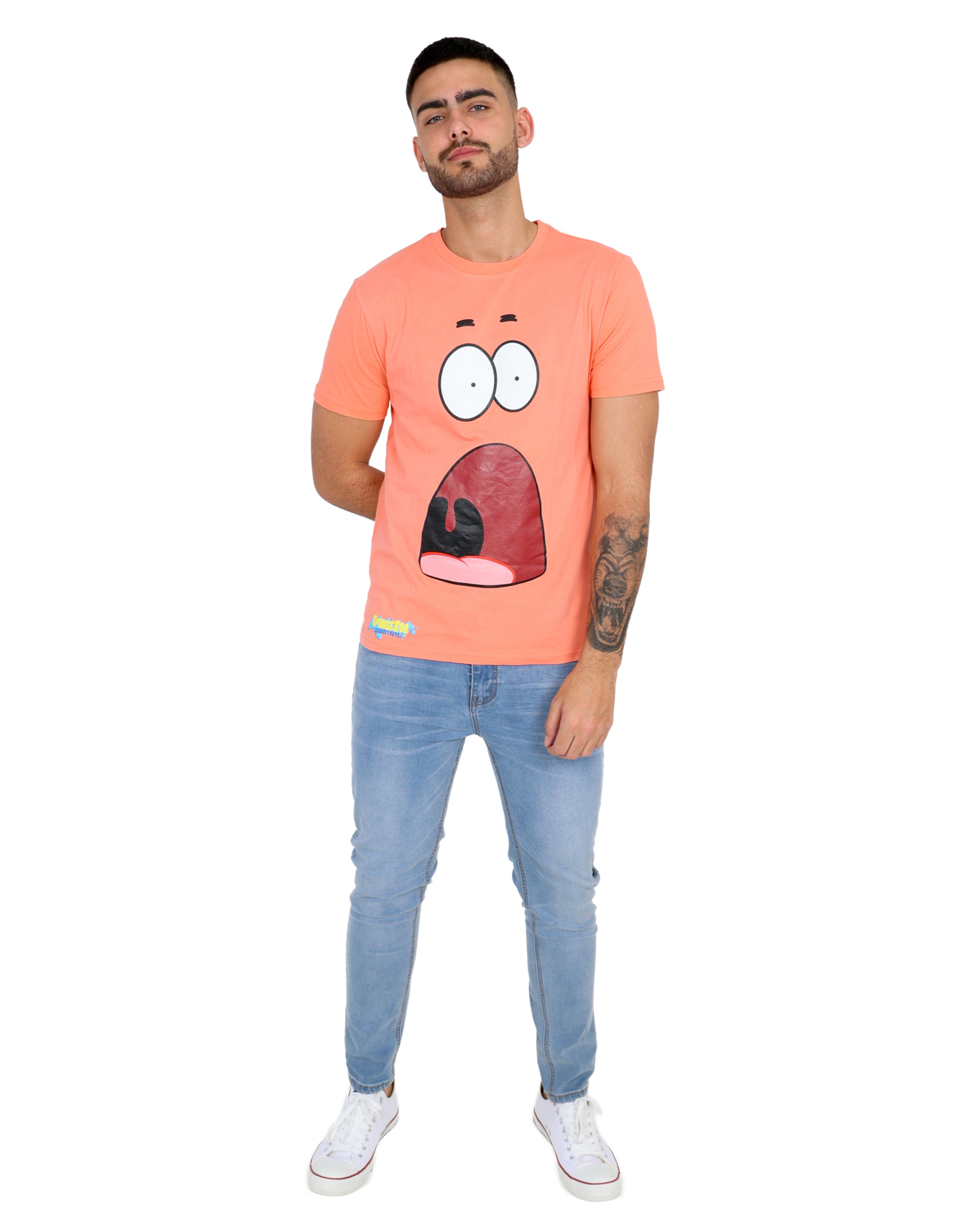 Short Sleeve Patrick Star Surprised Graphic T-Shirt