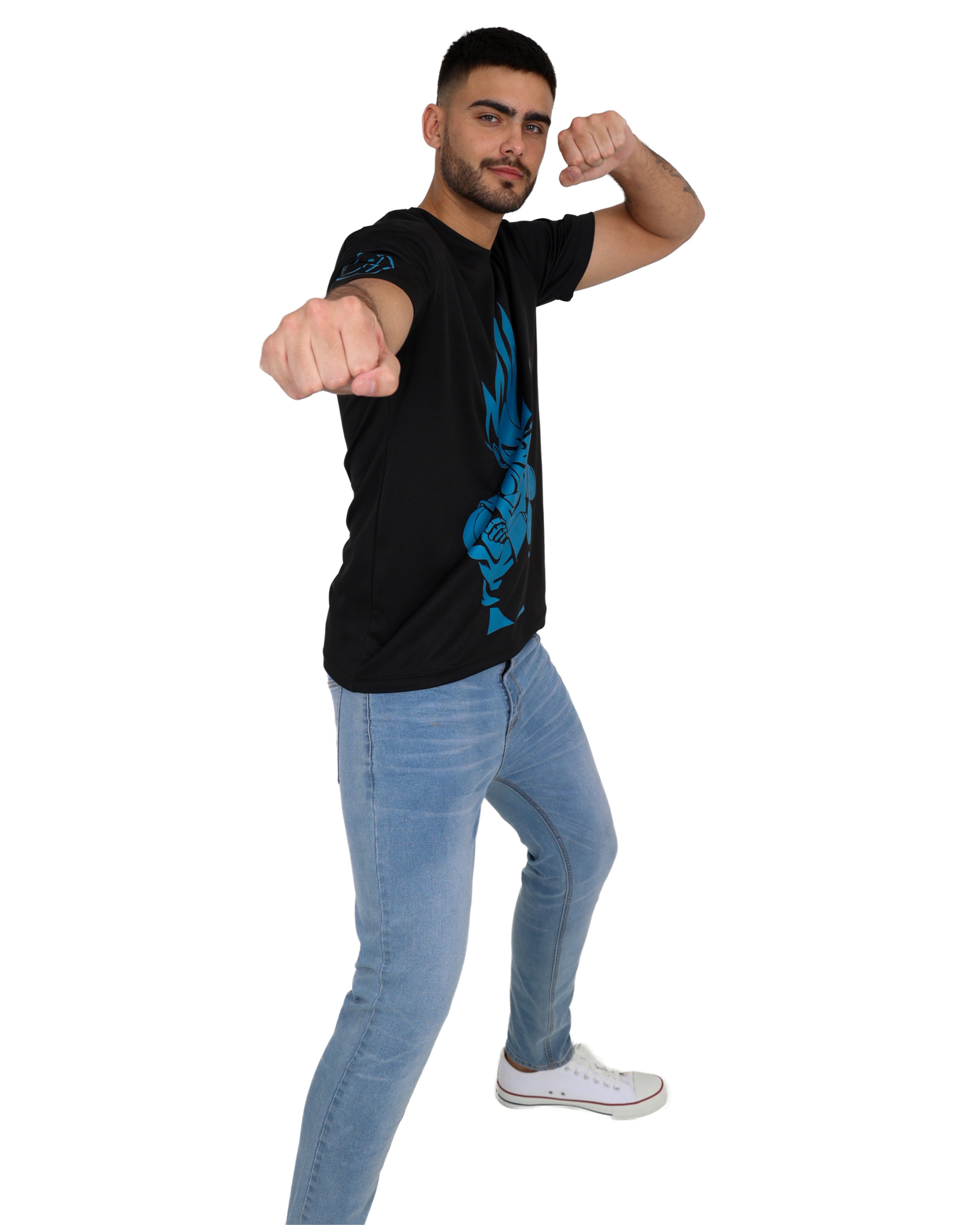 Dragon Ball Z Super Saiyan T-Shirt + FREE Frieza Standee