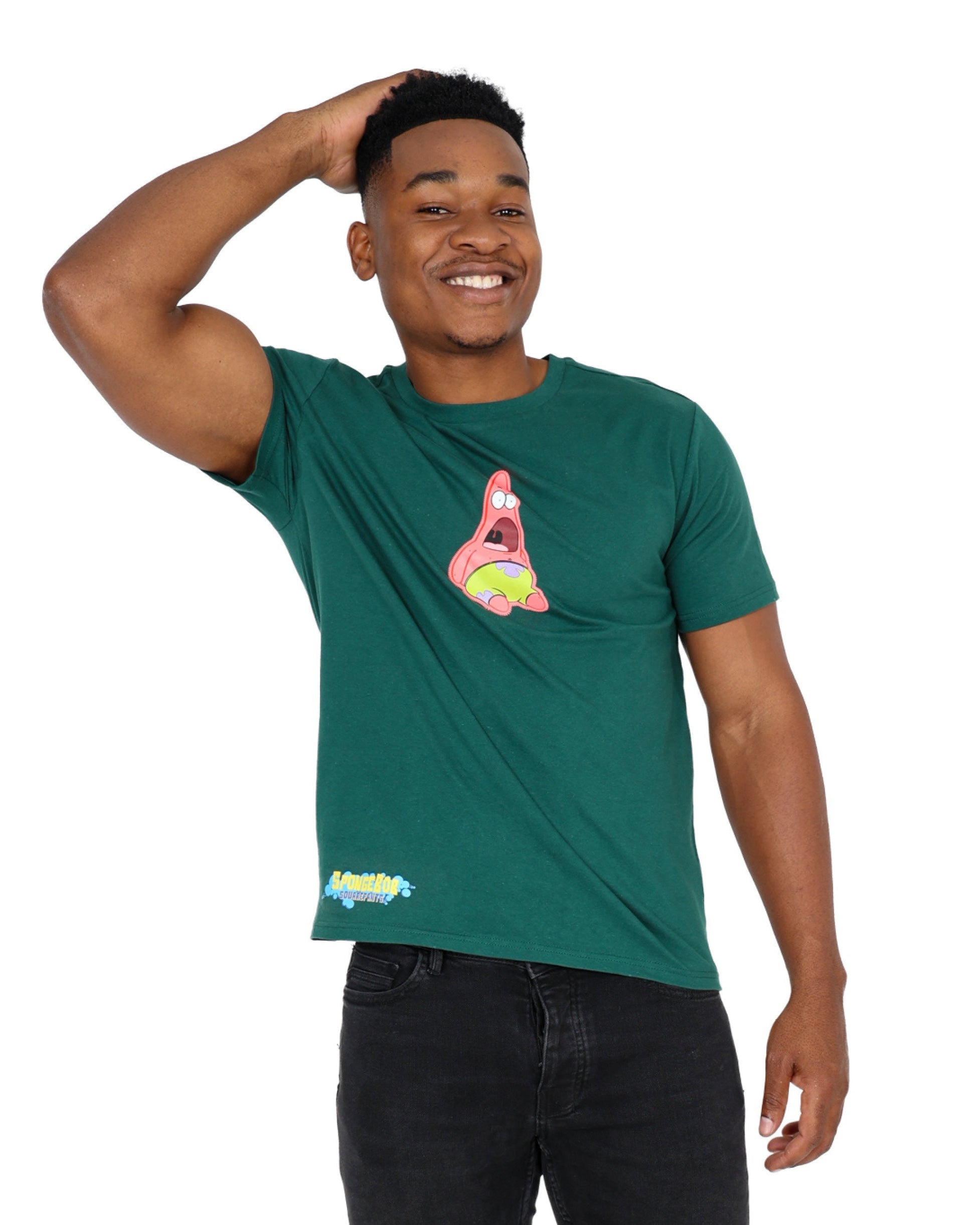 Short Sleeve Green Patrick Star Graphic T-Shirt