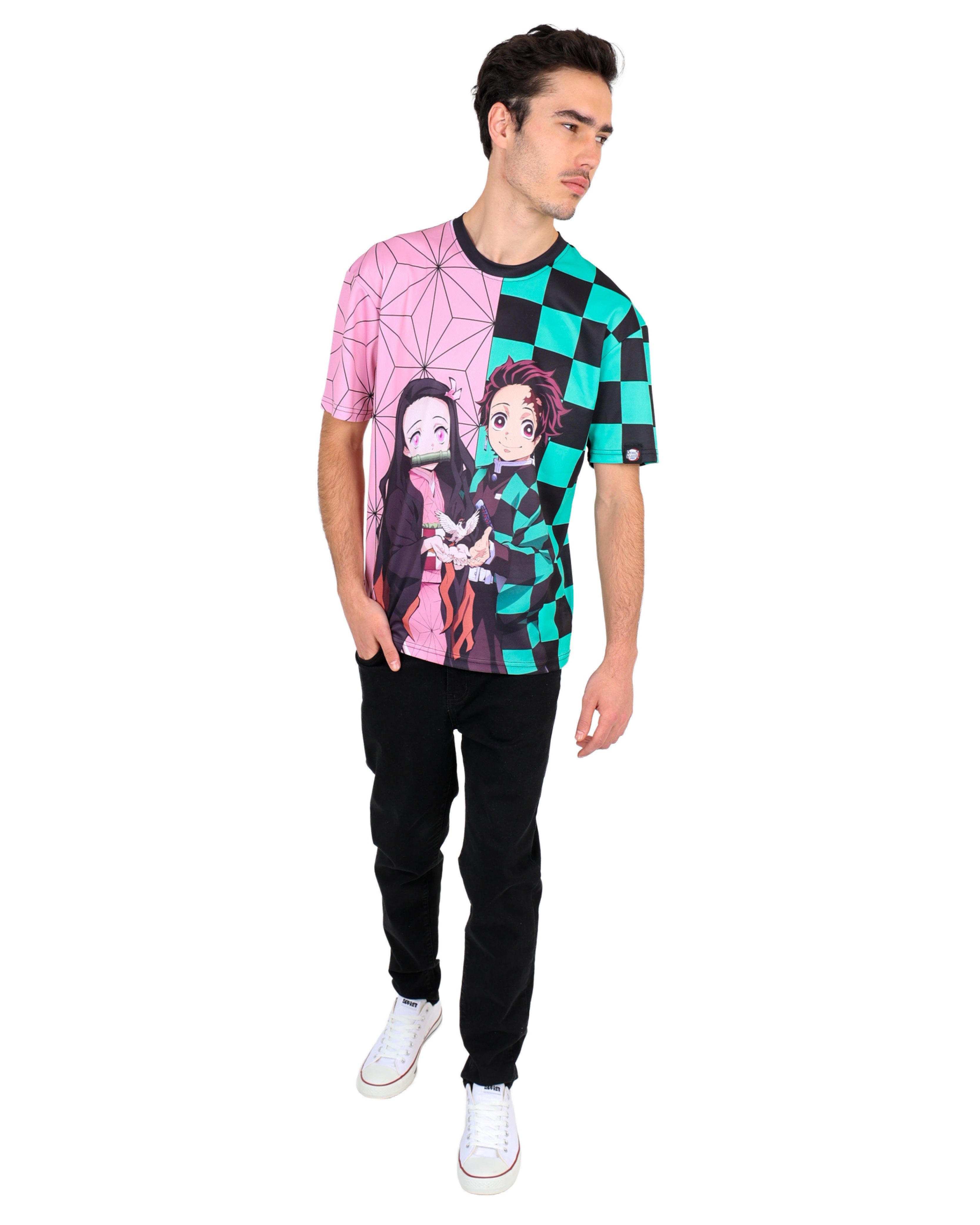 Demon Slayer Nezuko & Tanjiro Short Sleeve T-Shirt+ FREE Nezuko Standee