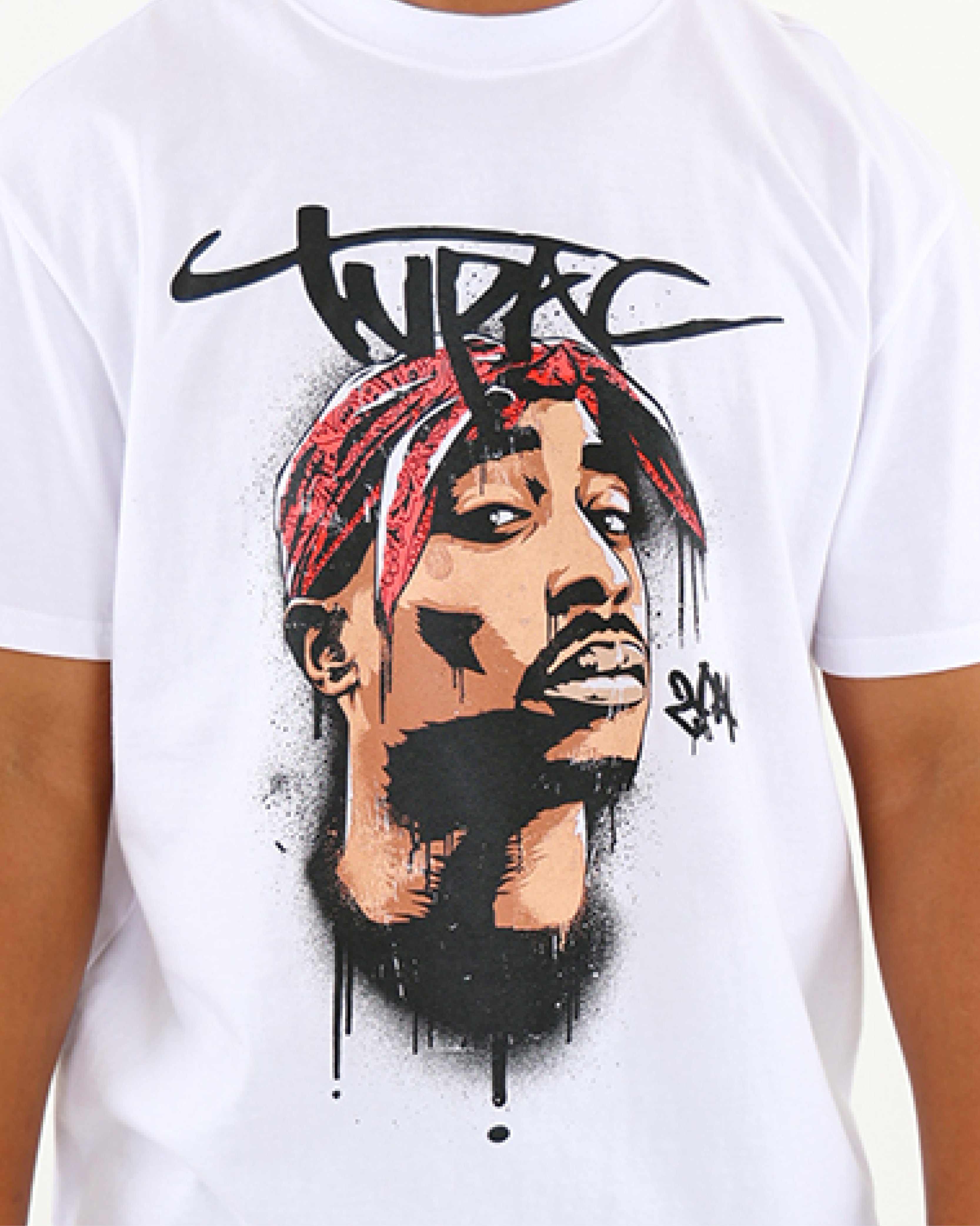 Tupac Graphic Print T-Shirt