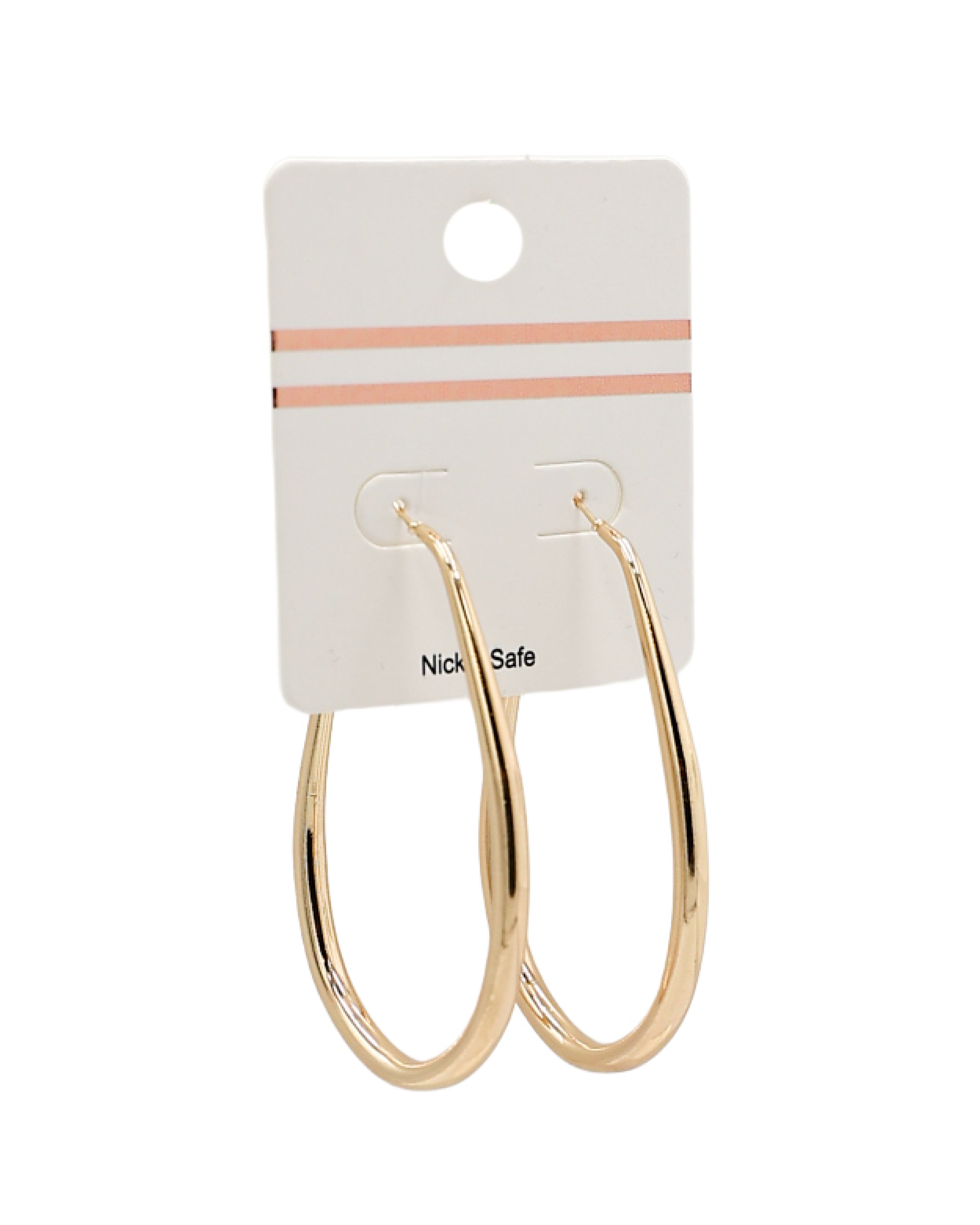 Gold Teardrop Hoop Earrings