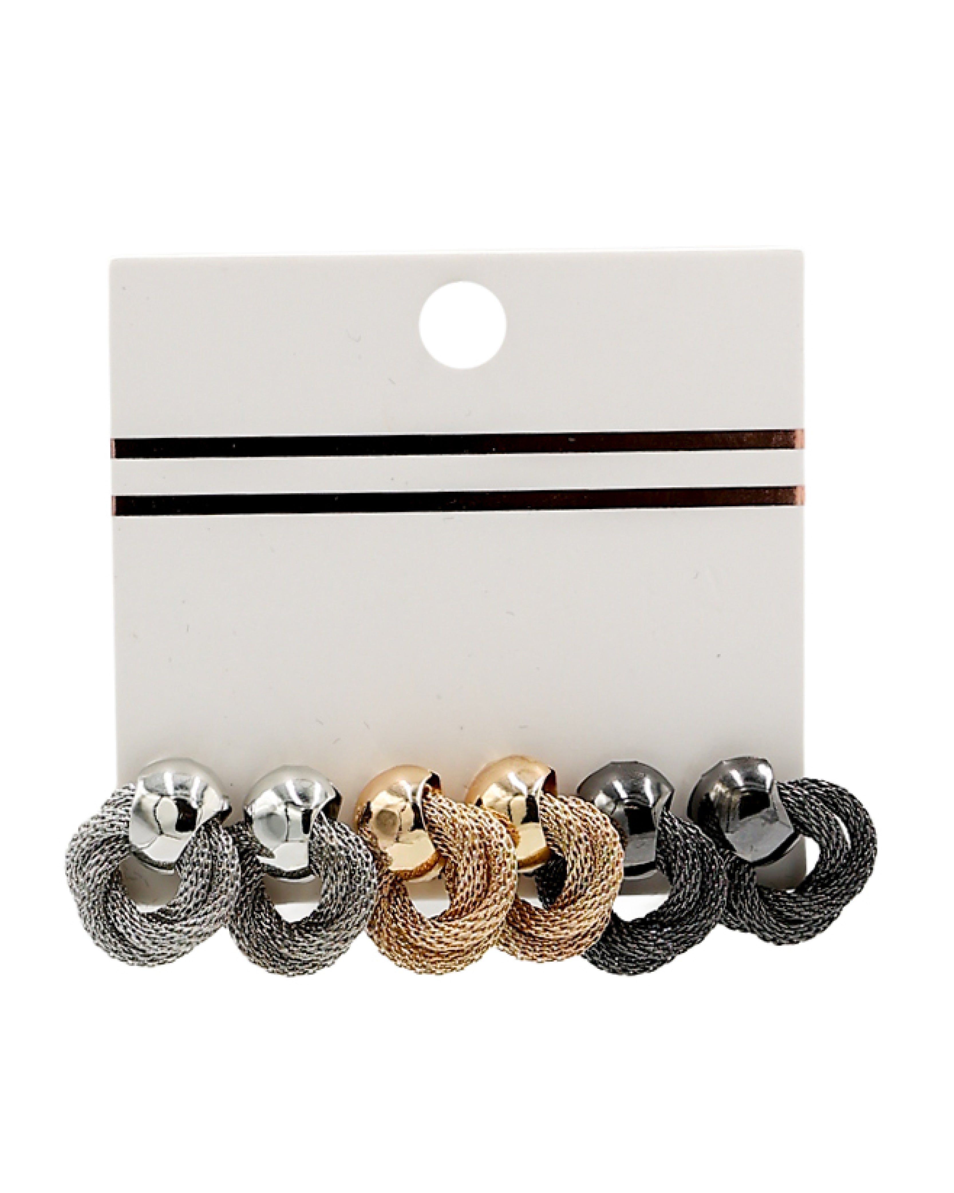 Multi 3 Pack Doorknocker Earrings