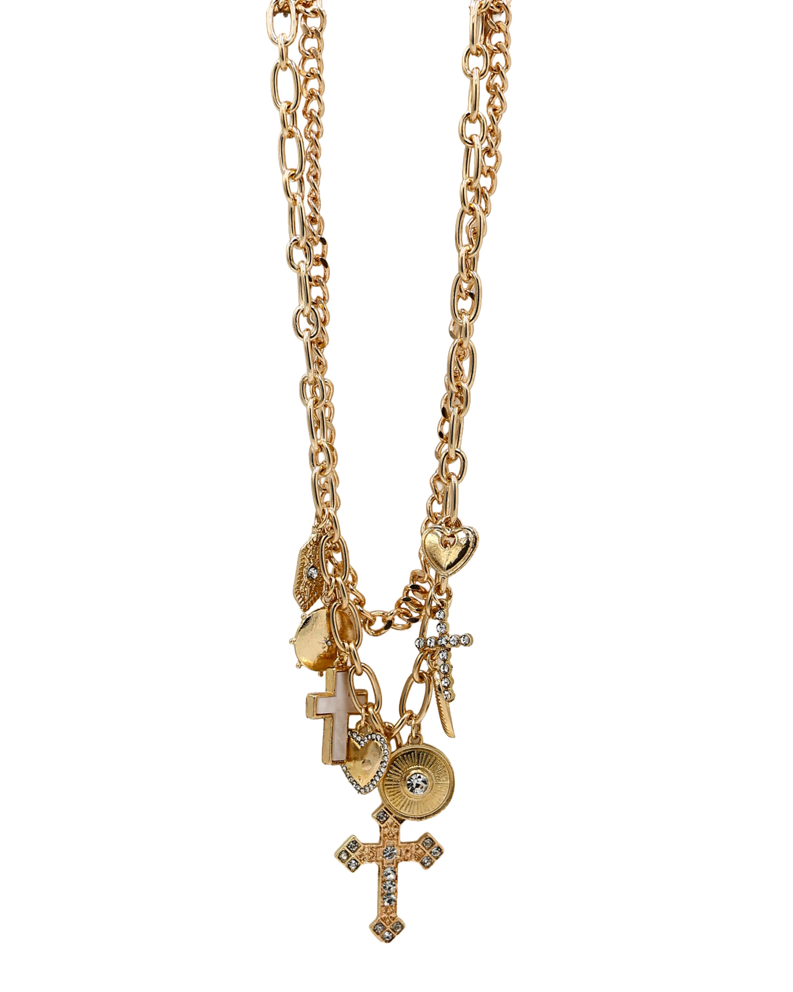 Chunky Multi Cross Necklace