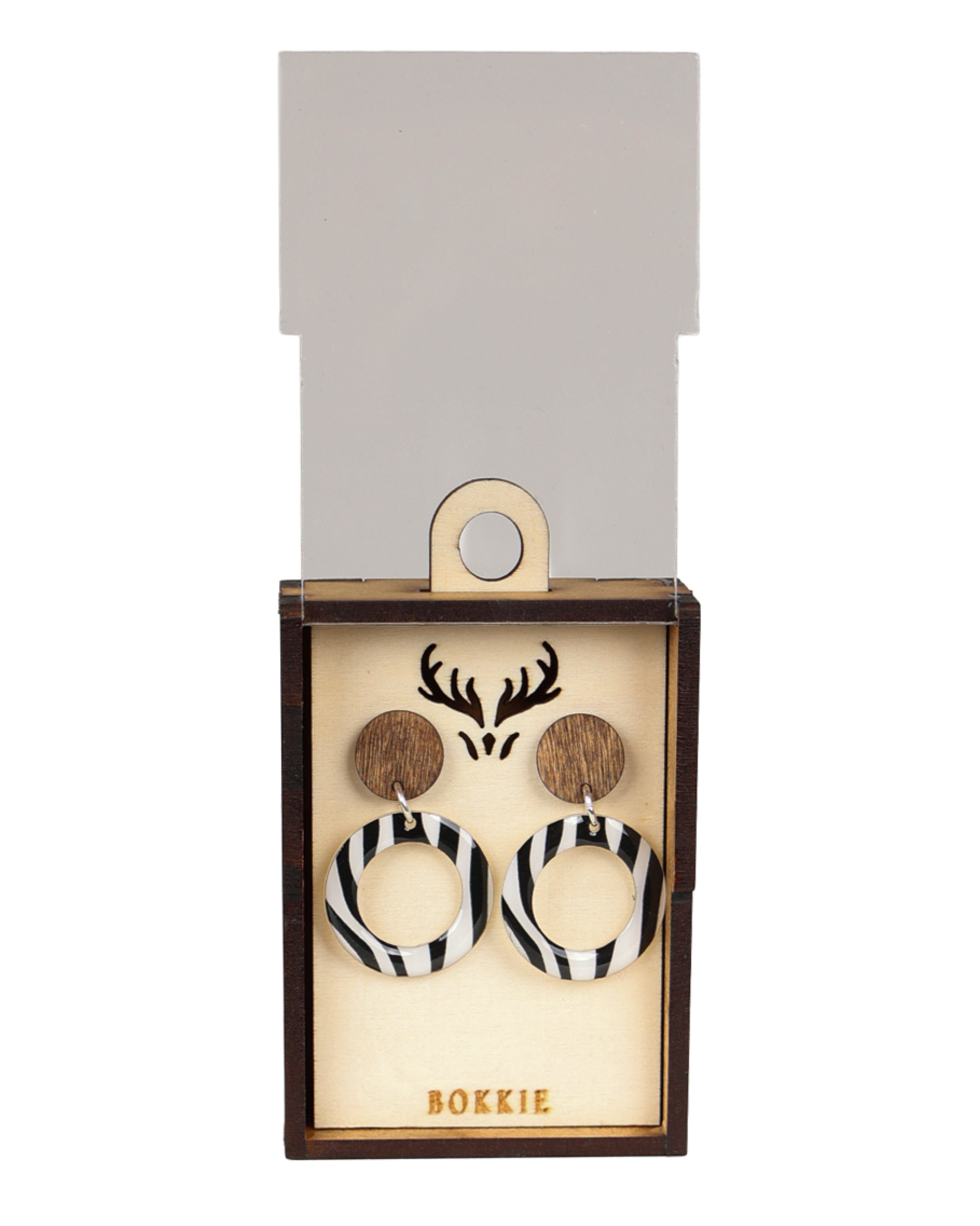 Zebra Ring Drop Earrings