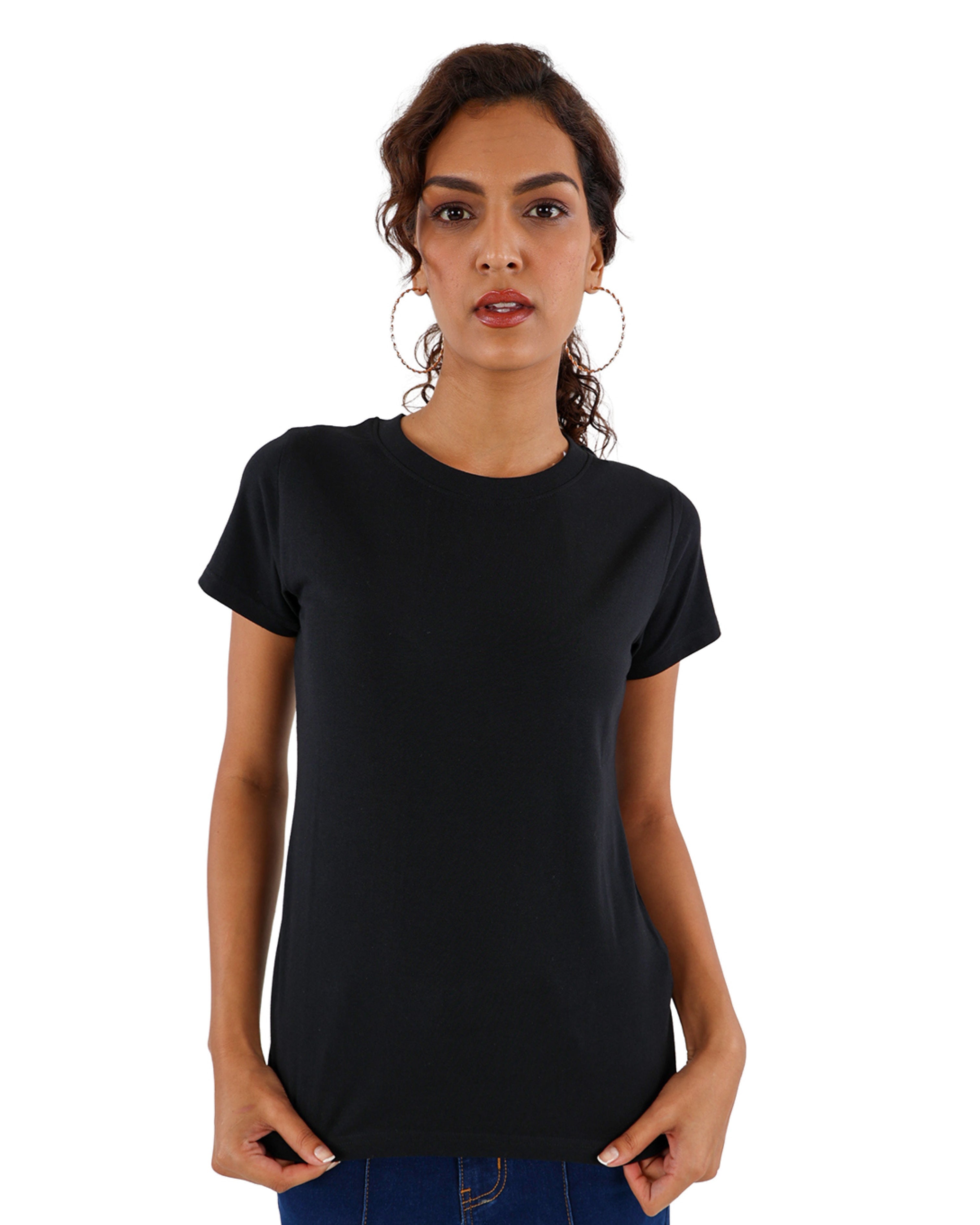 Short Sleeve Crew Neck Black T-Shirt