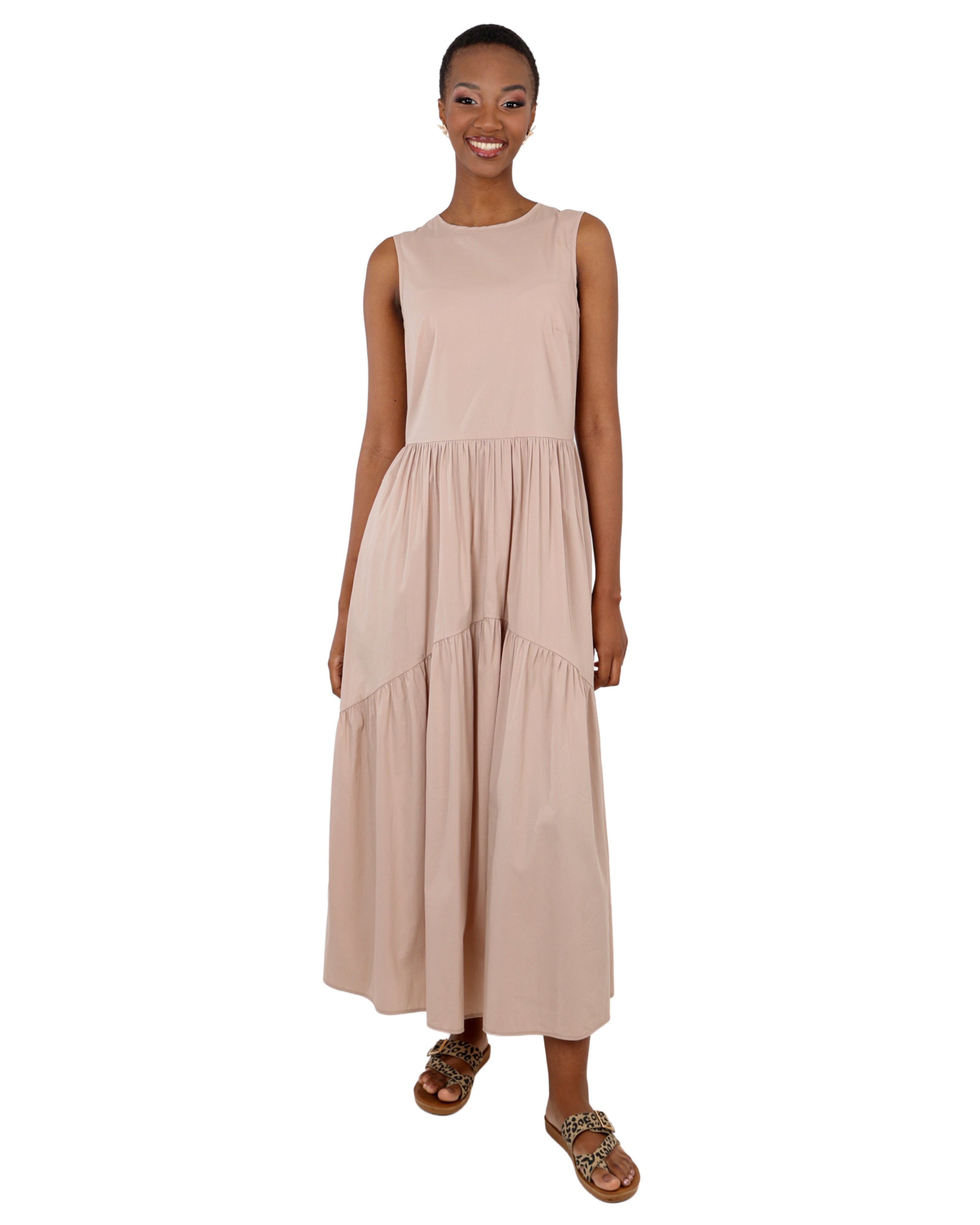 Sleeveless Tiered Maxi Dress