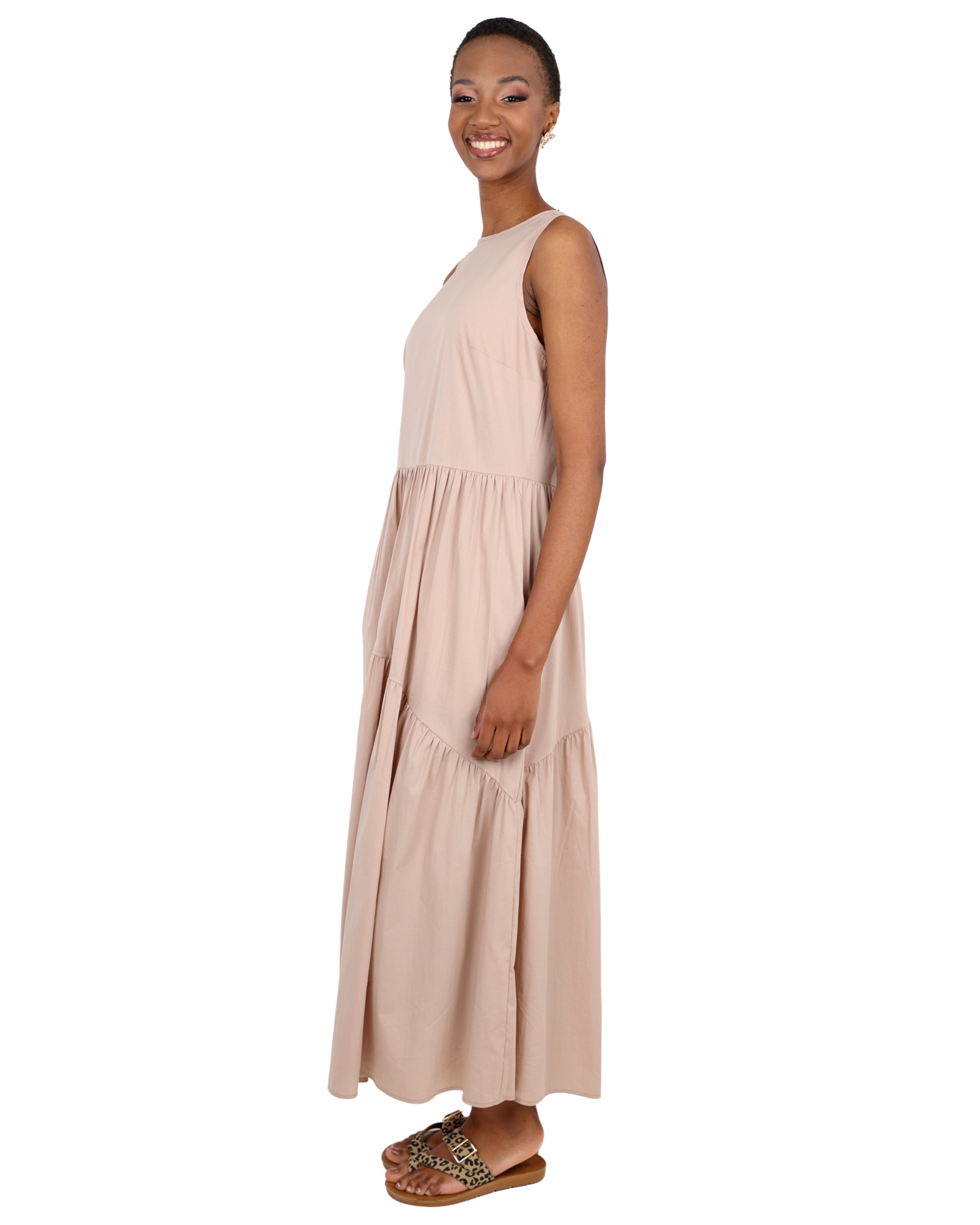 Sleeveless Tiered Maxi Dress
