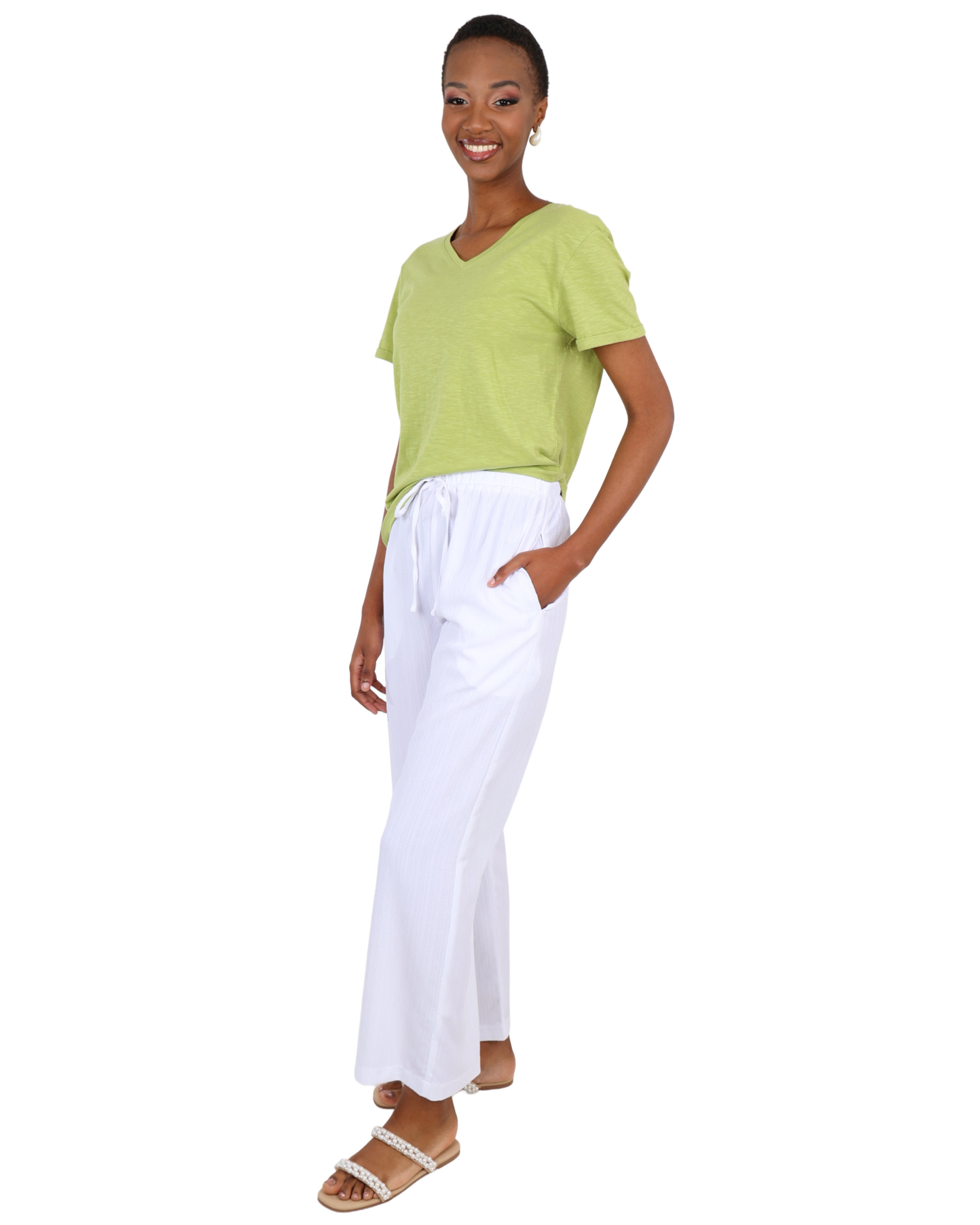Elasticated Wide Leg Pants