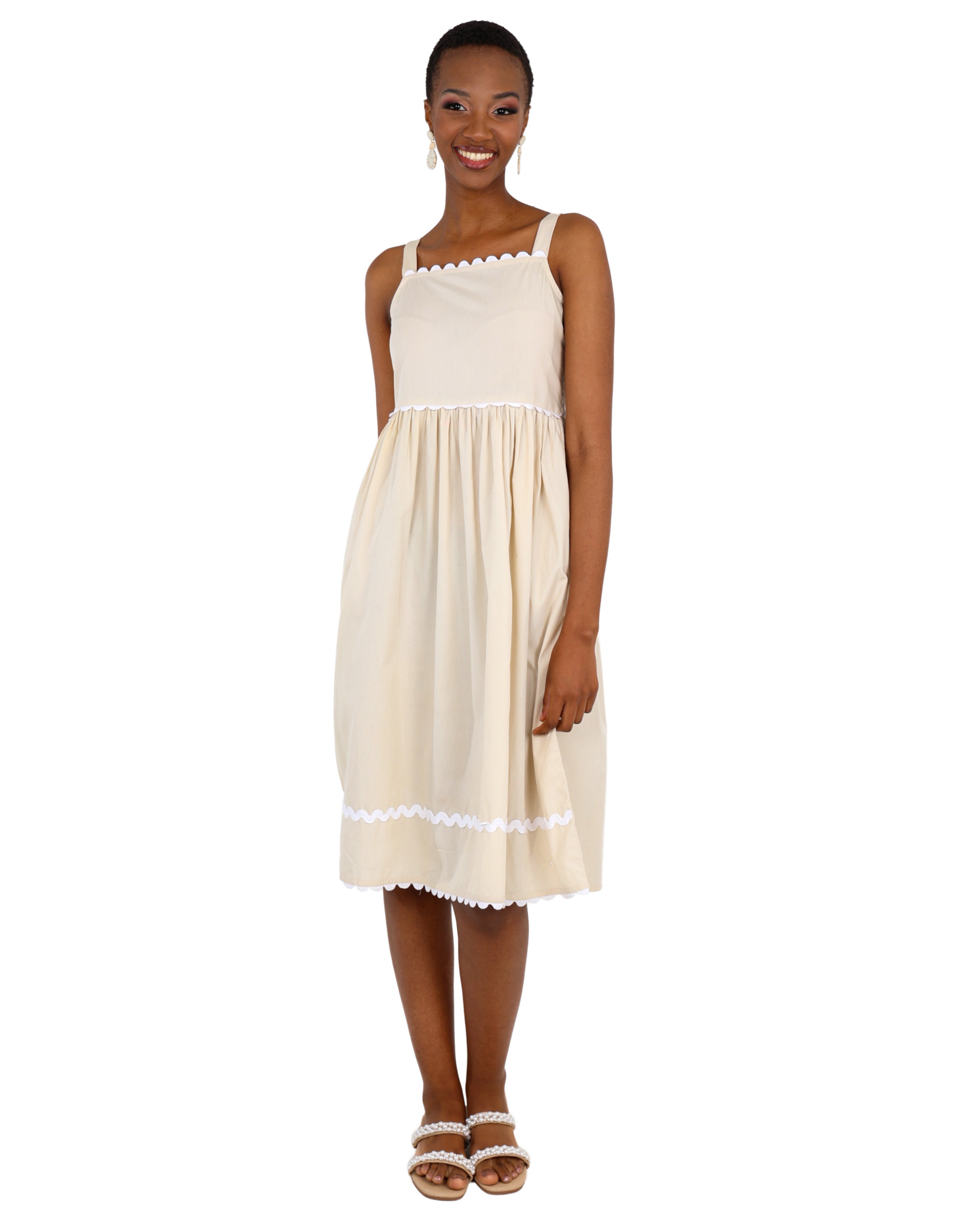 Strappy Ric Rac Midi Dress