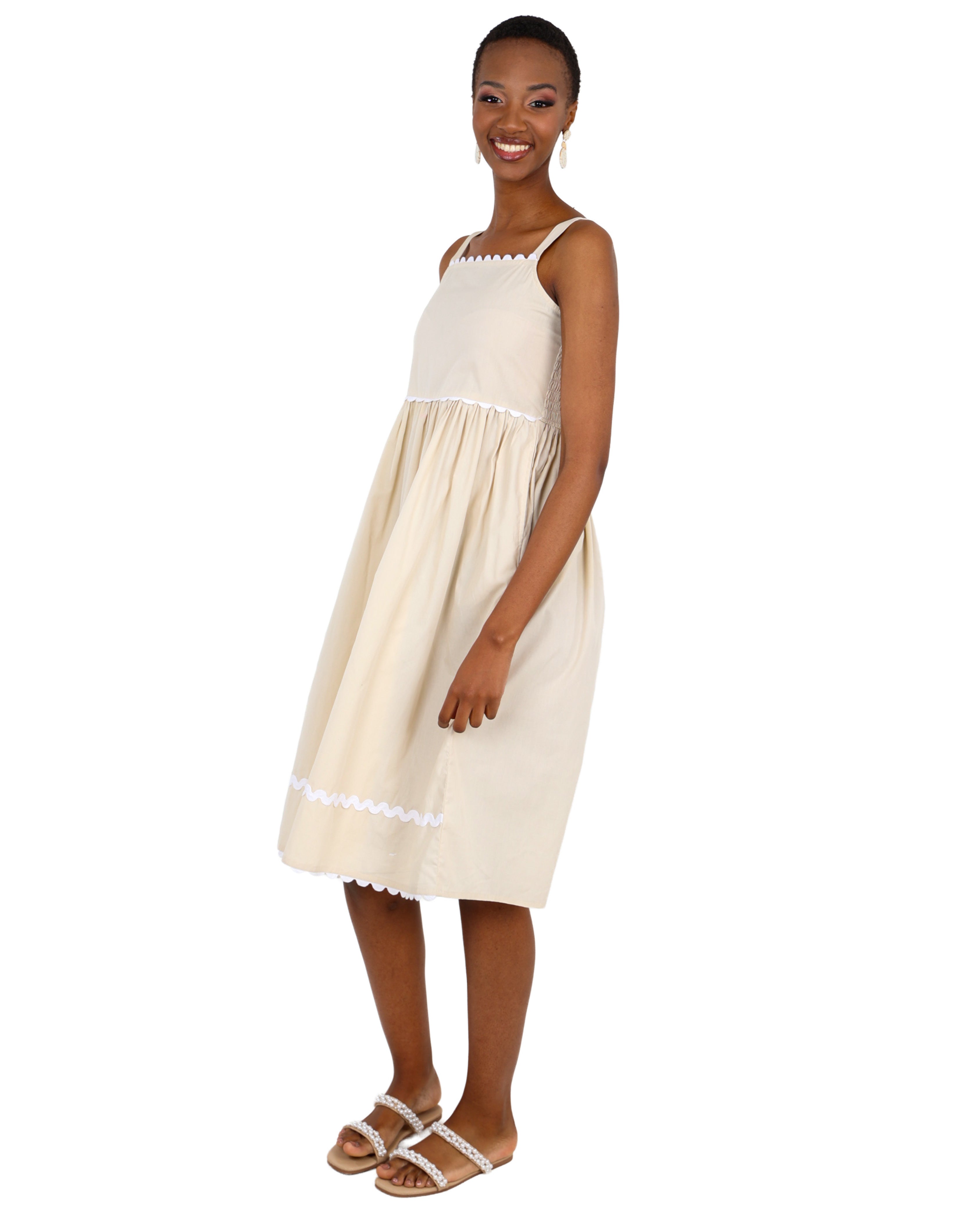 Strappy Ric Rac Midi Dress