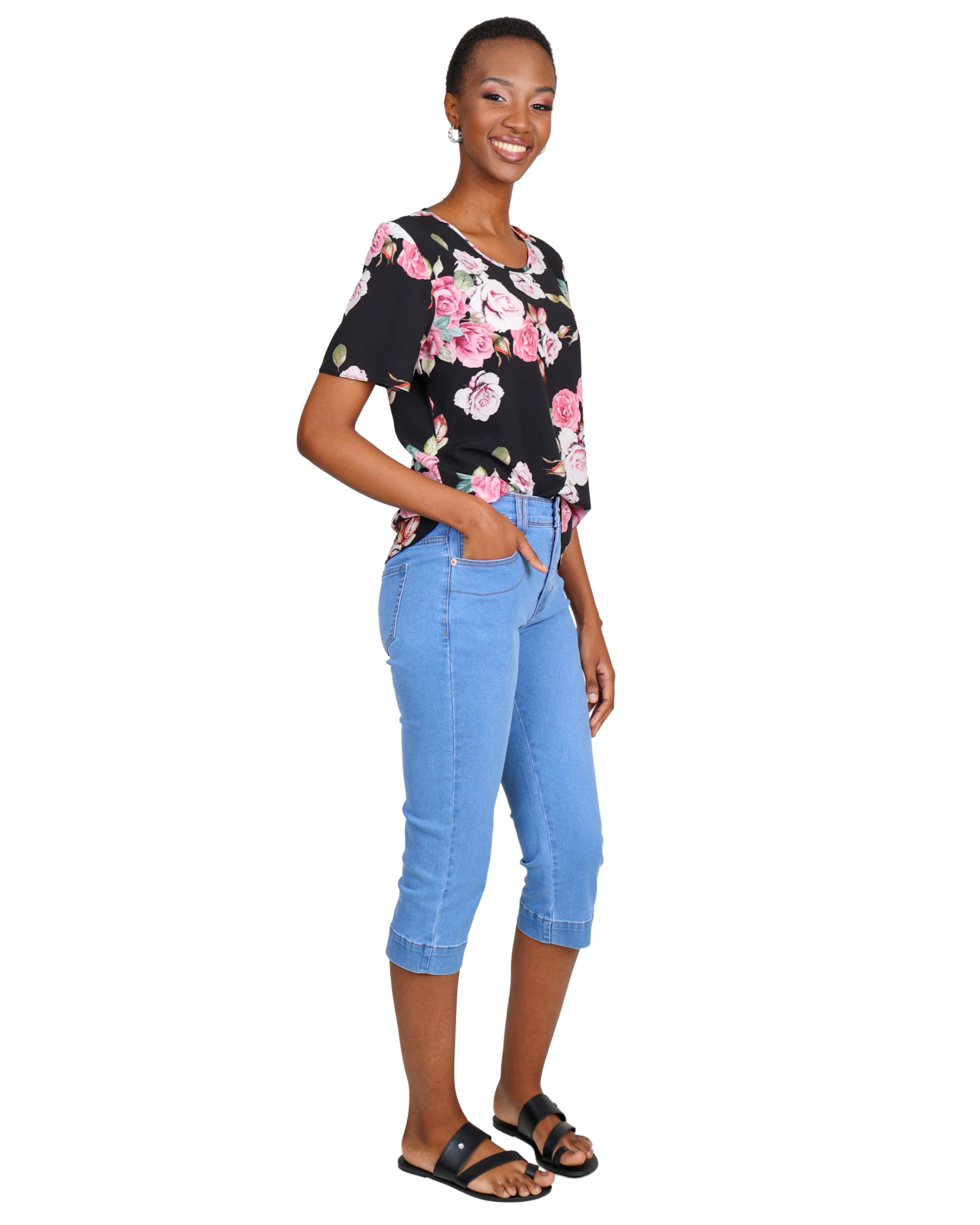 Cropped Denim Jeans