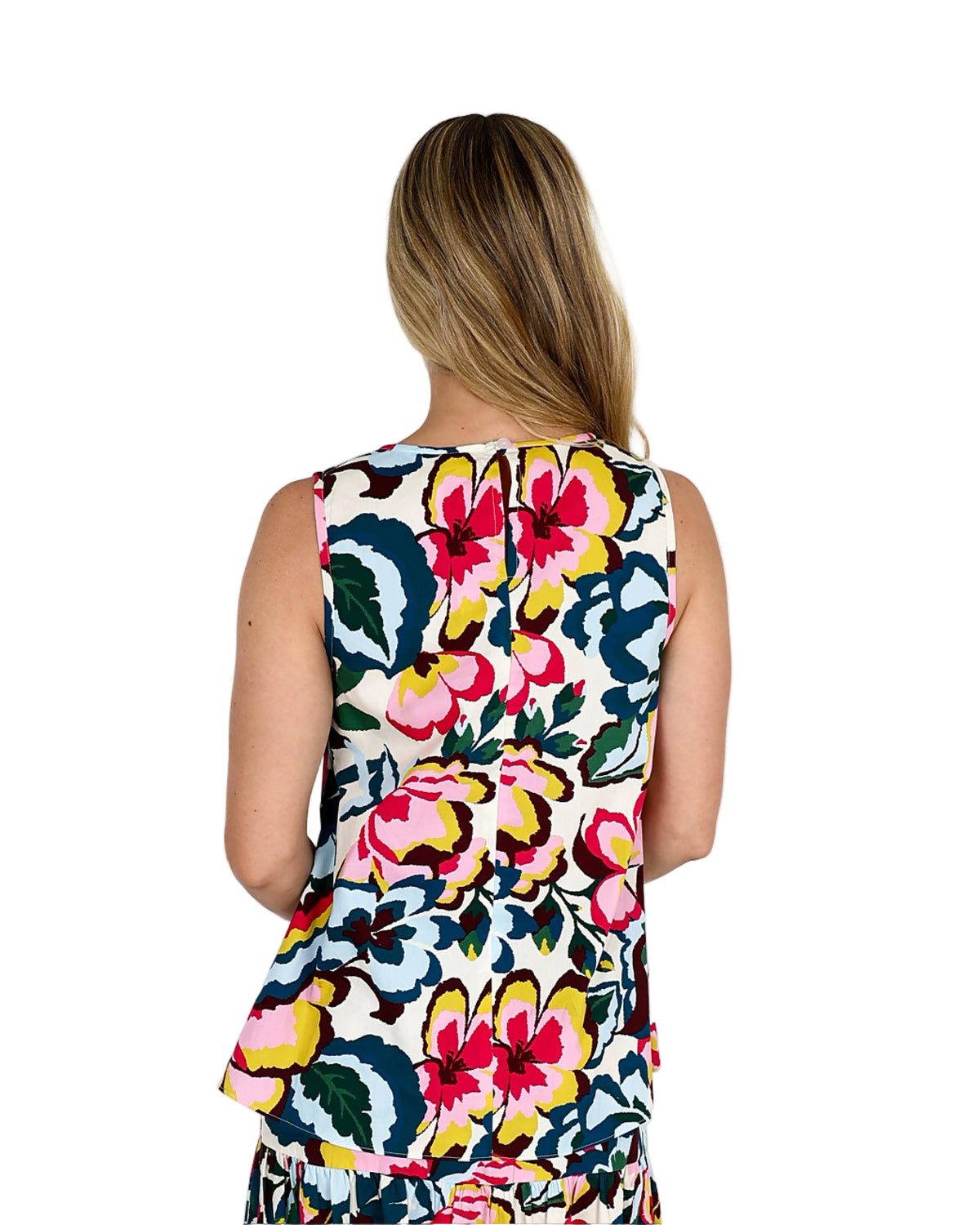 Sleeveless Bold Floral Co-Ord Blouse
