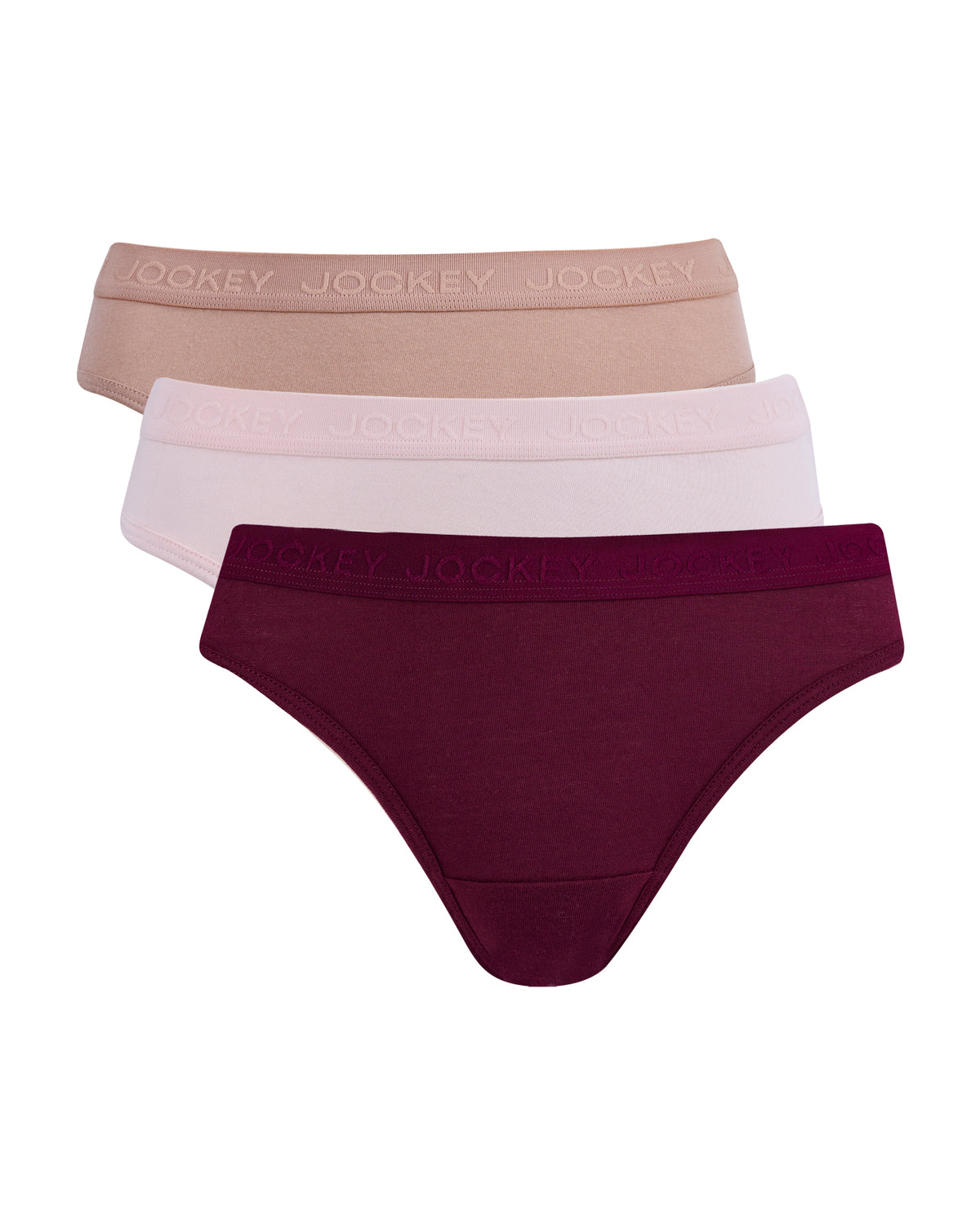 Ladies 3 Pack Jockey® Cherry Tones Bikini Panties