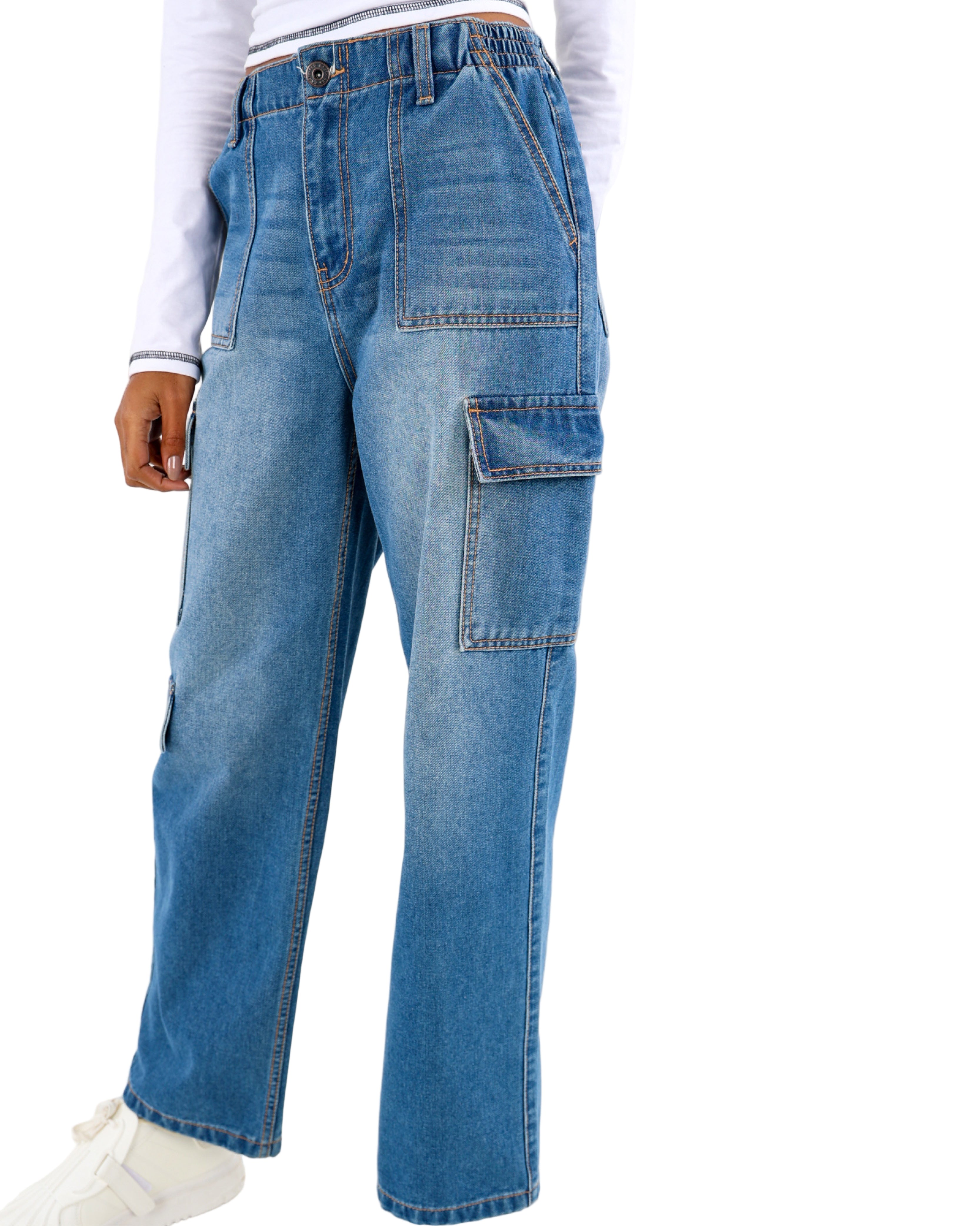 Wide Leg Cargo Jeans