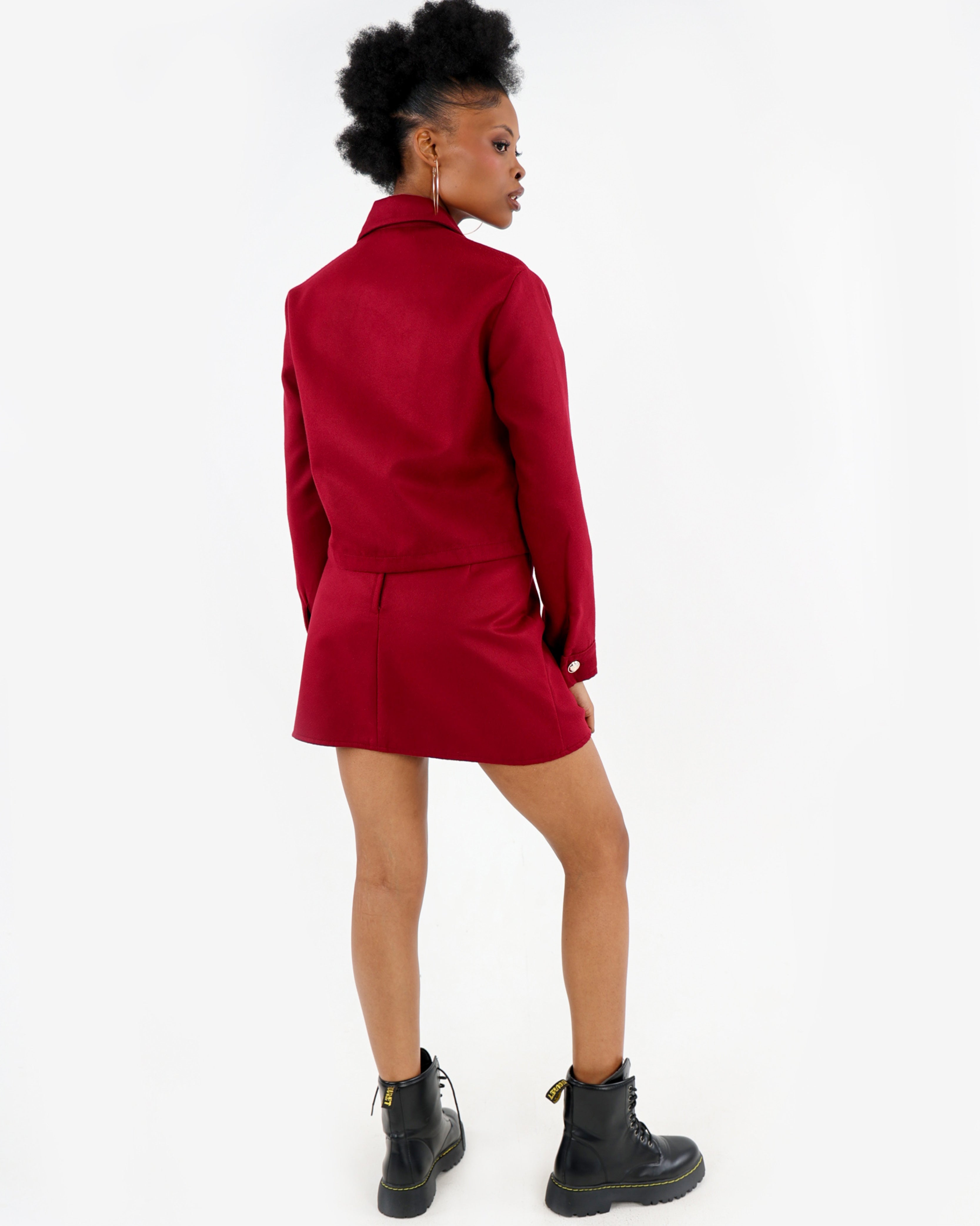 Crop Melton Jacket