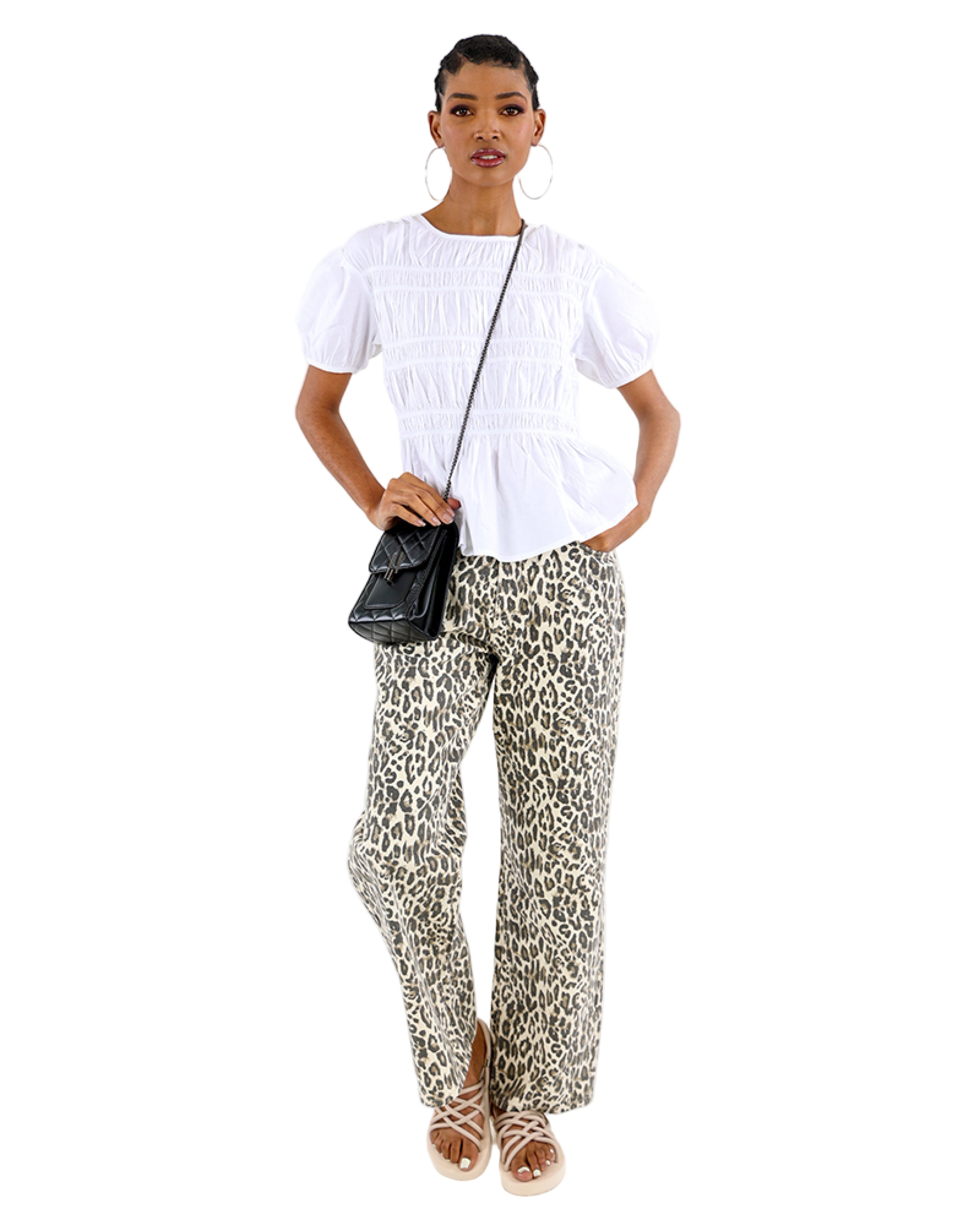 Leopard Print Baggy Carpenter Jeans