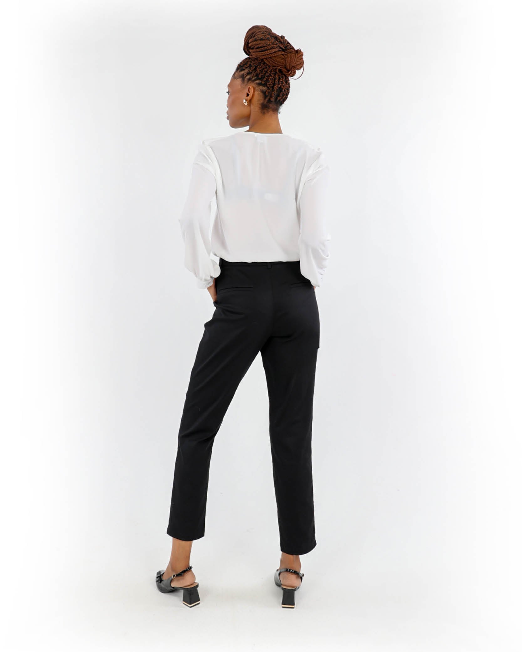 Sateen Slim Leg Pants
