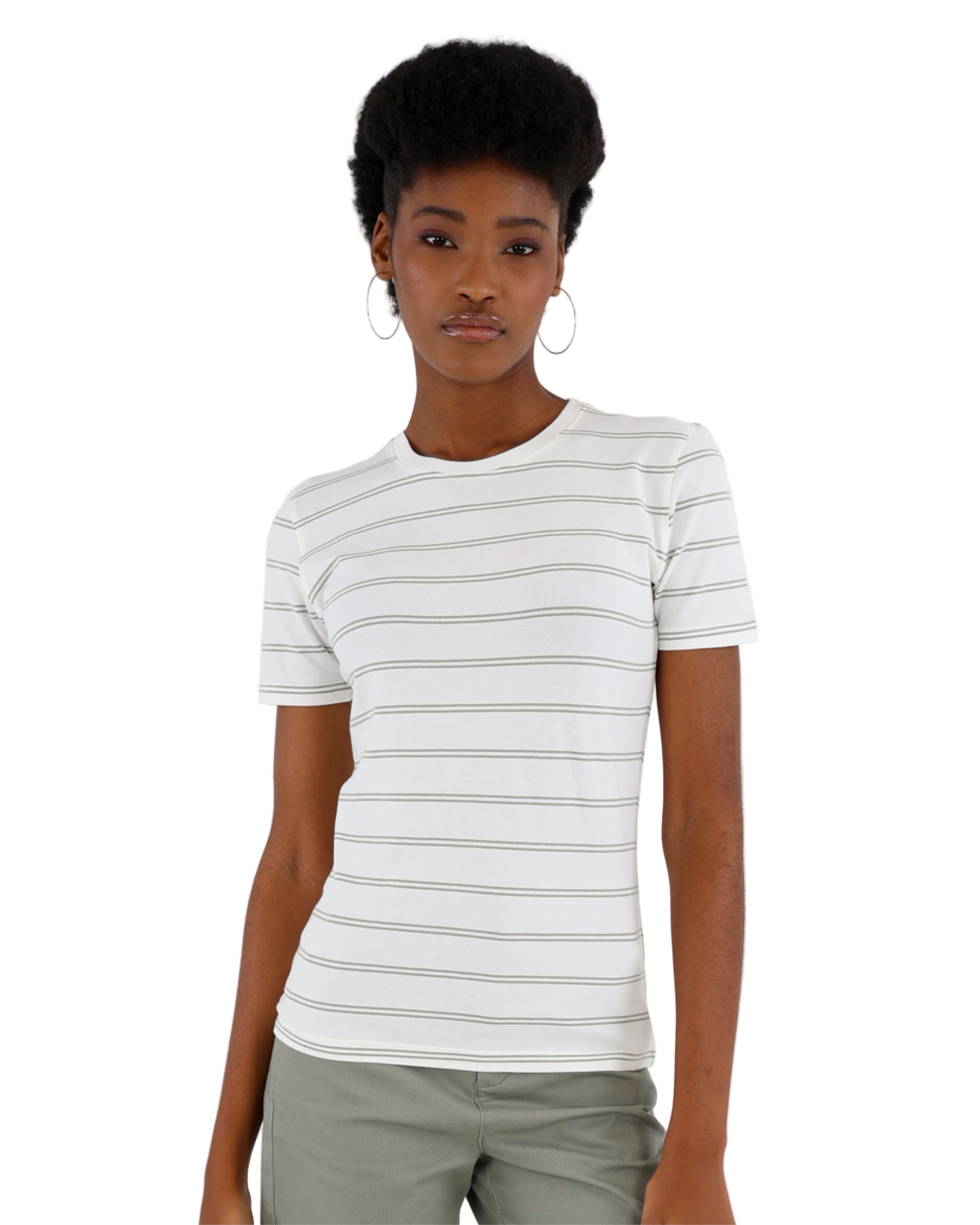 Sage Short Sleeve Striped T-Shirt