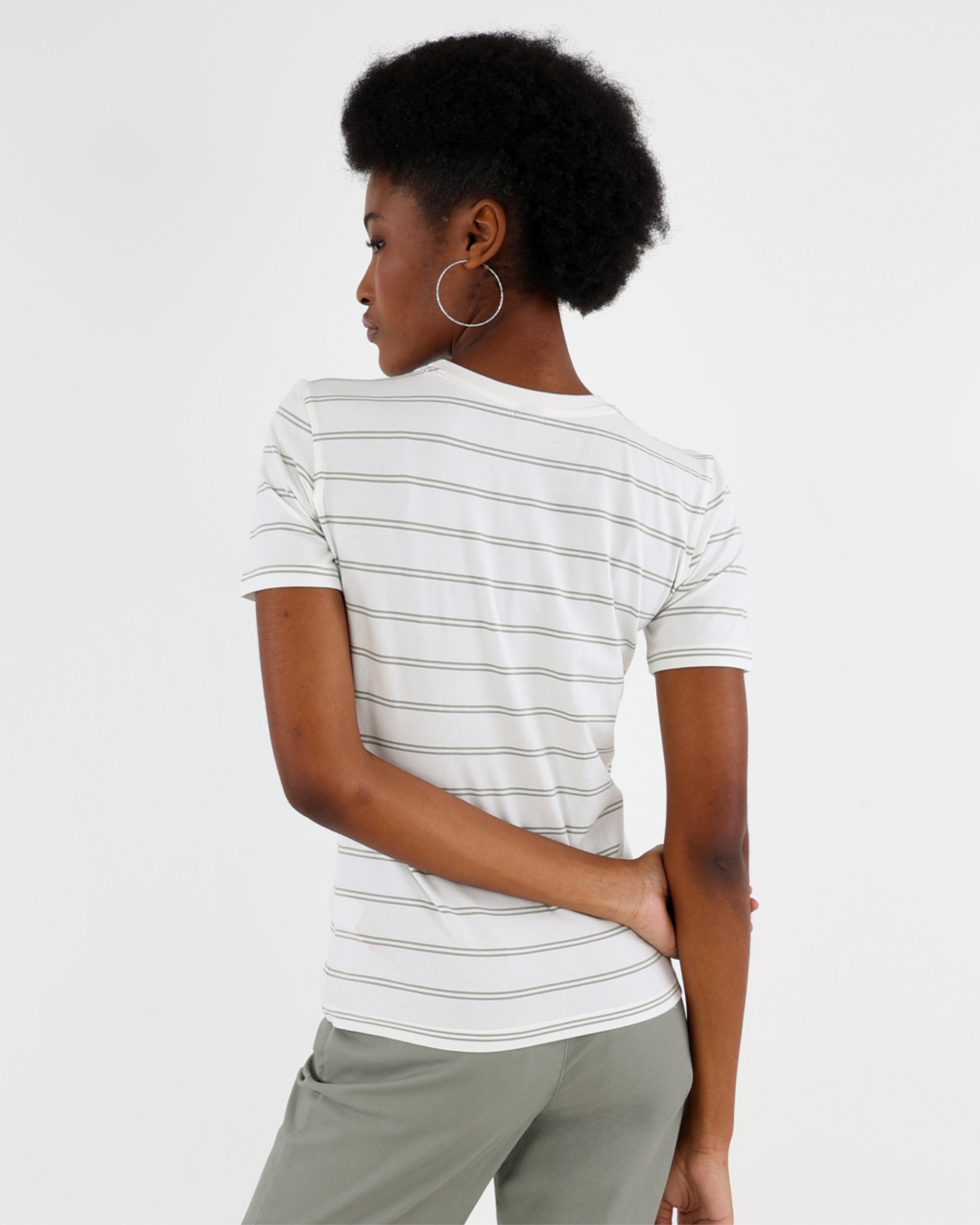 Sage Short Sleeve Striped T-Shirt