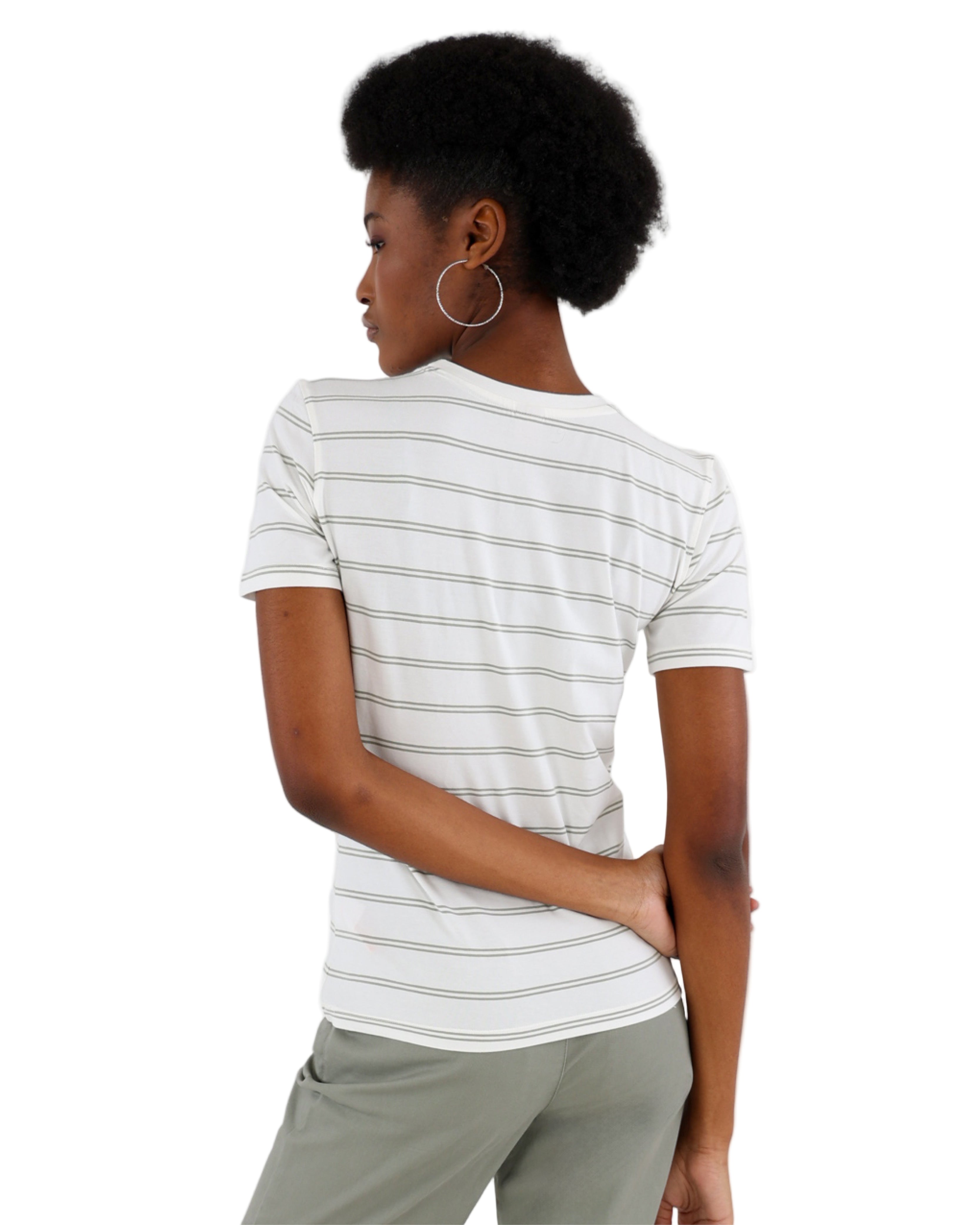 Sage Short Sleeve Striped T-Shirt