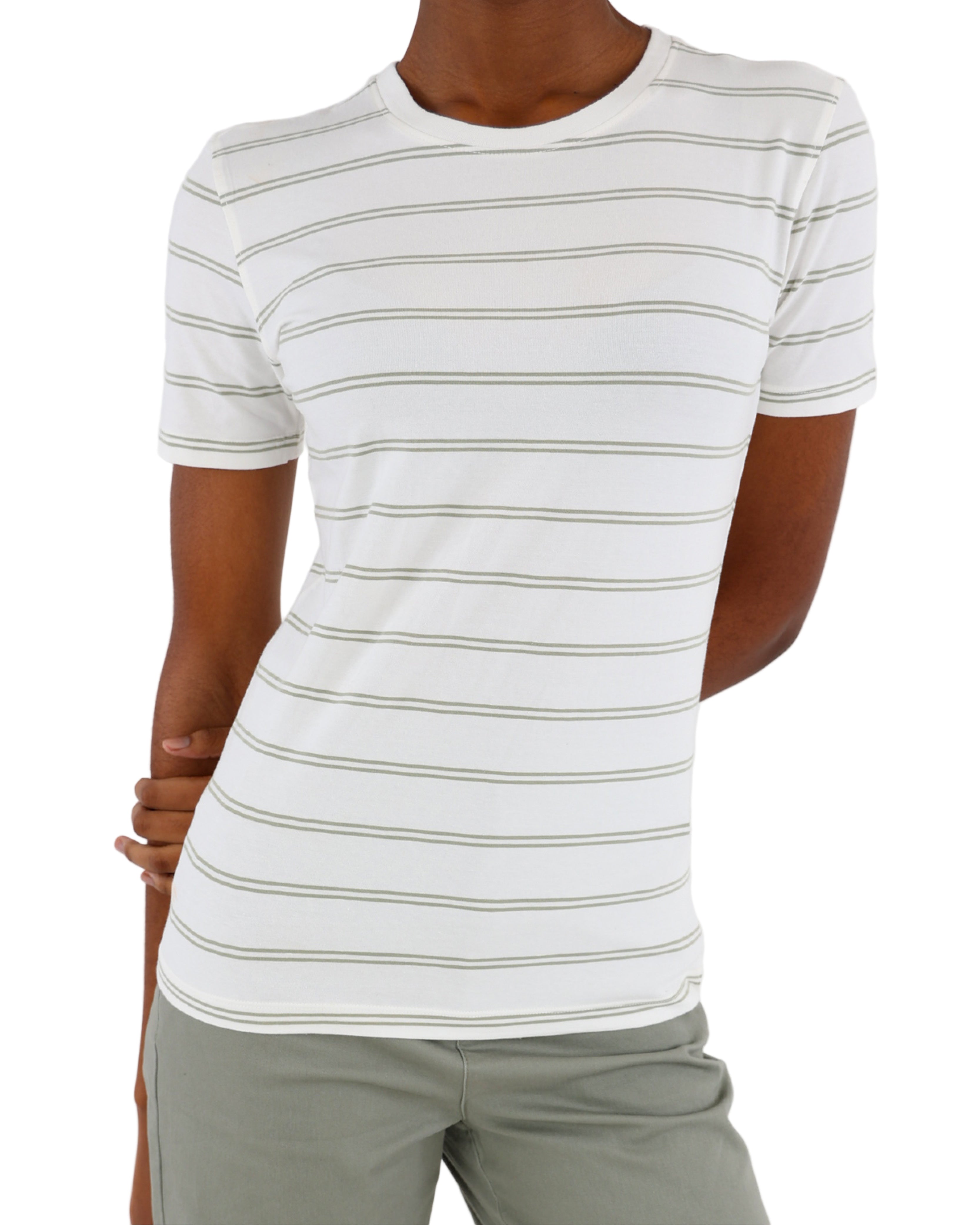 Sage Short Sleeve Striped T-Shirt