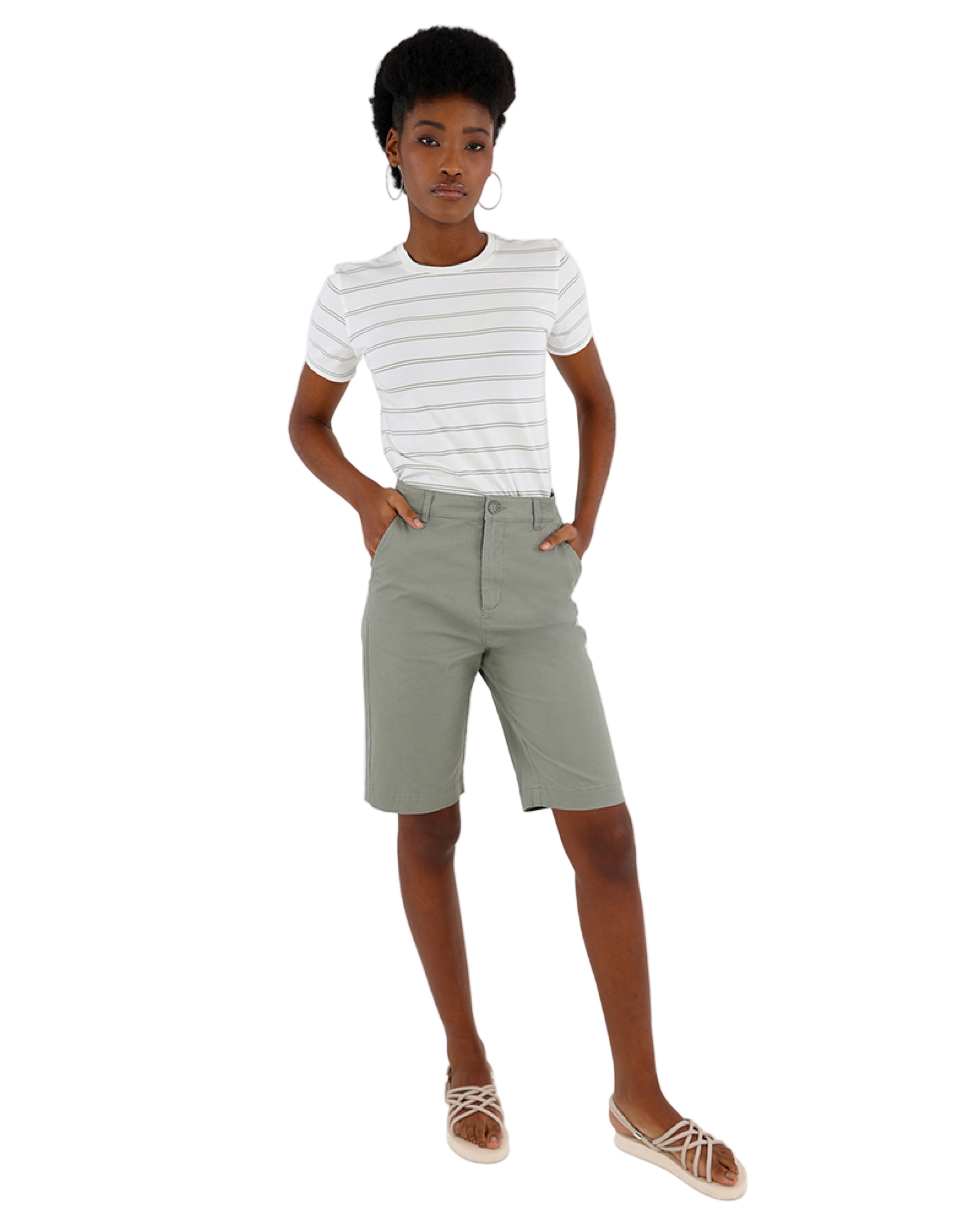 Olive Chino Shorts