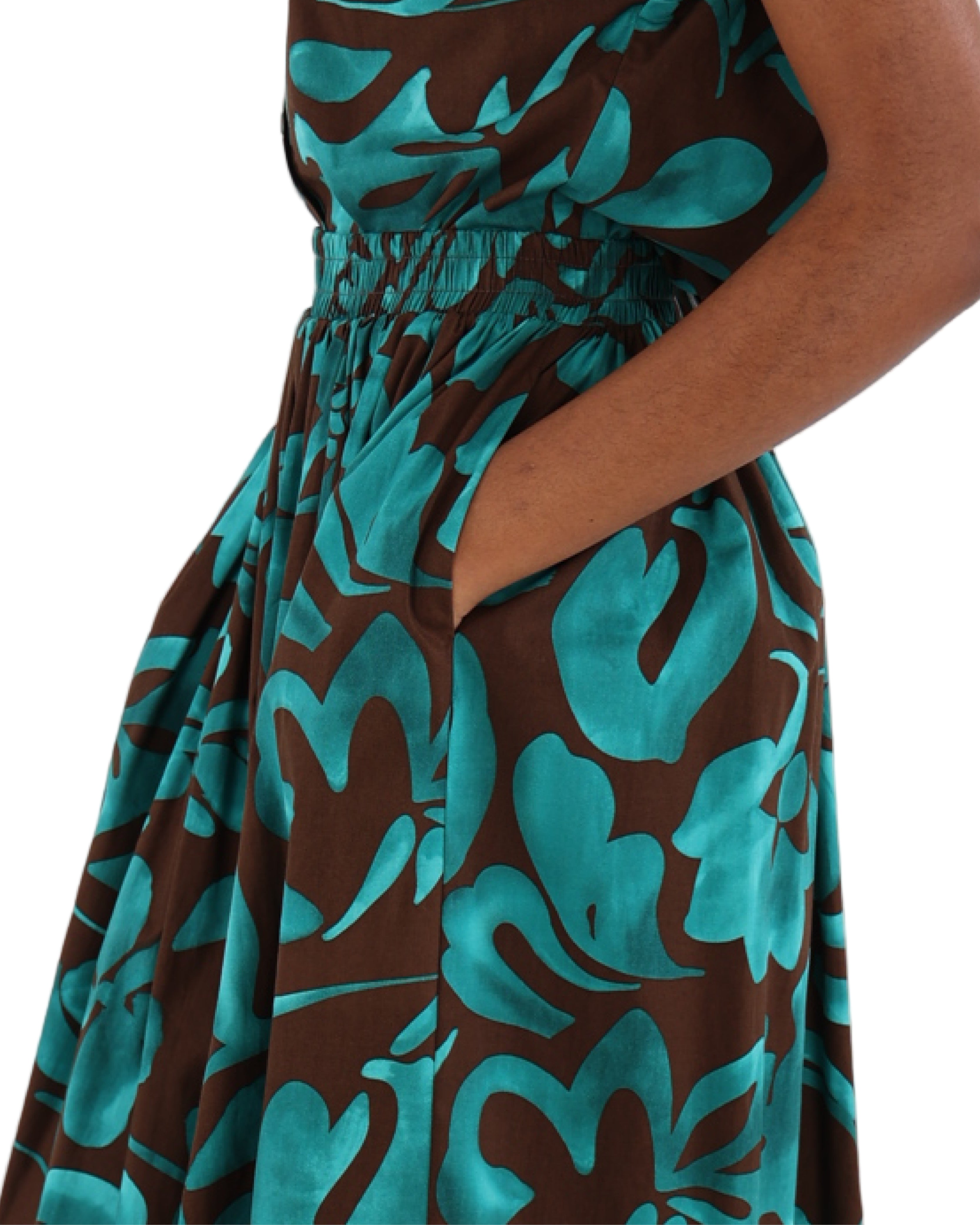 Bold Floral Maxi Skirt With Pockets