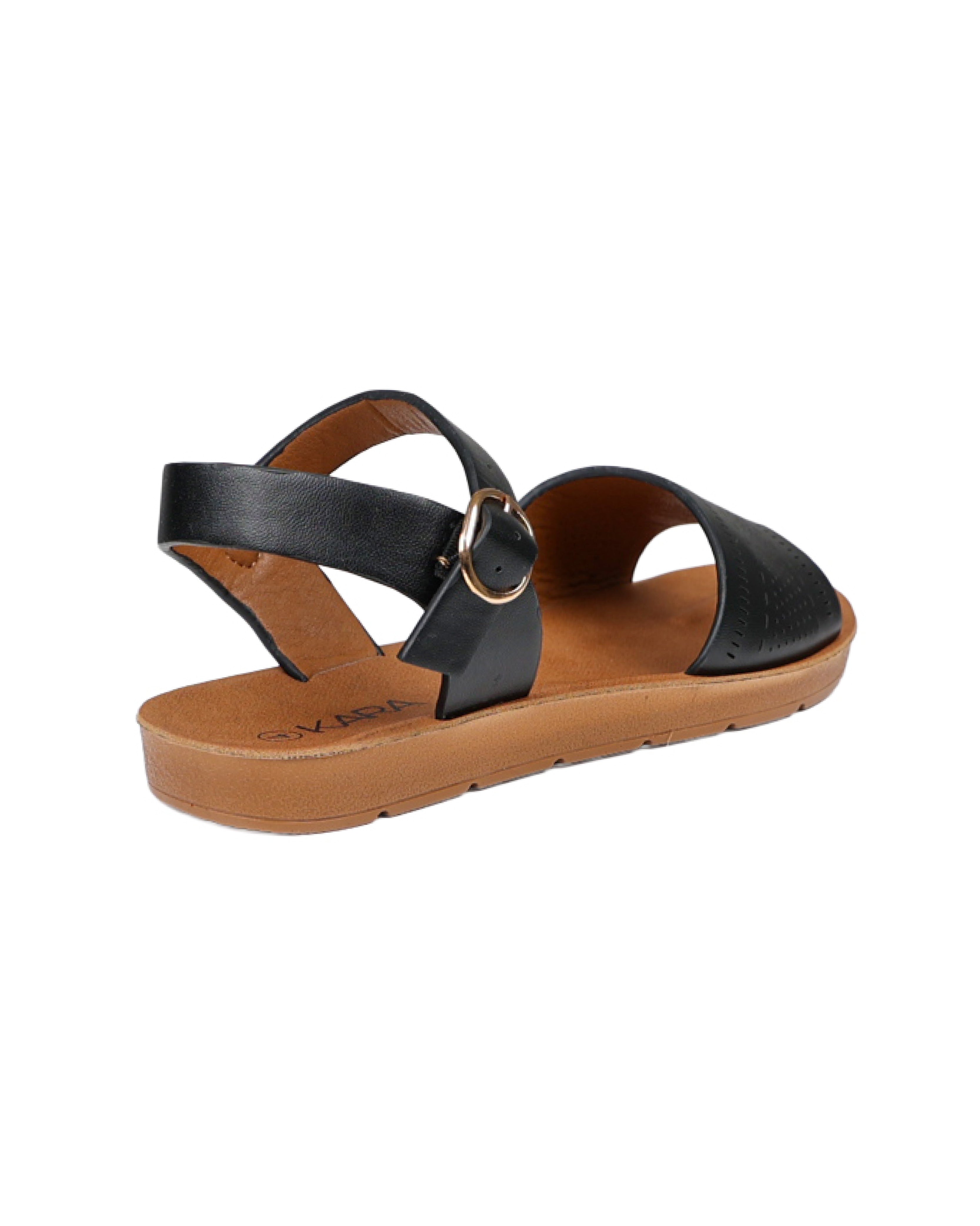 Laser Cut Moulded Ankle Strap Sandal