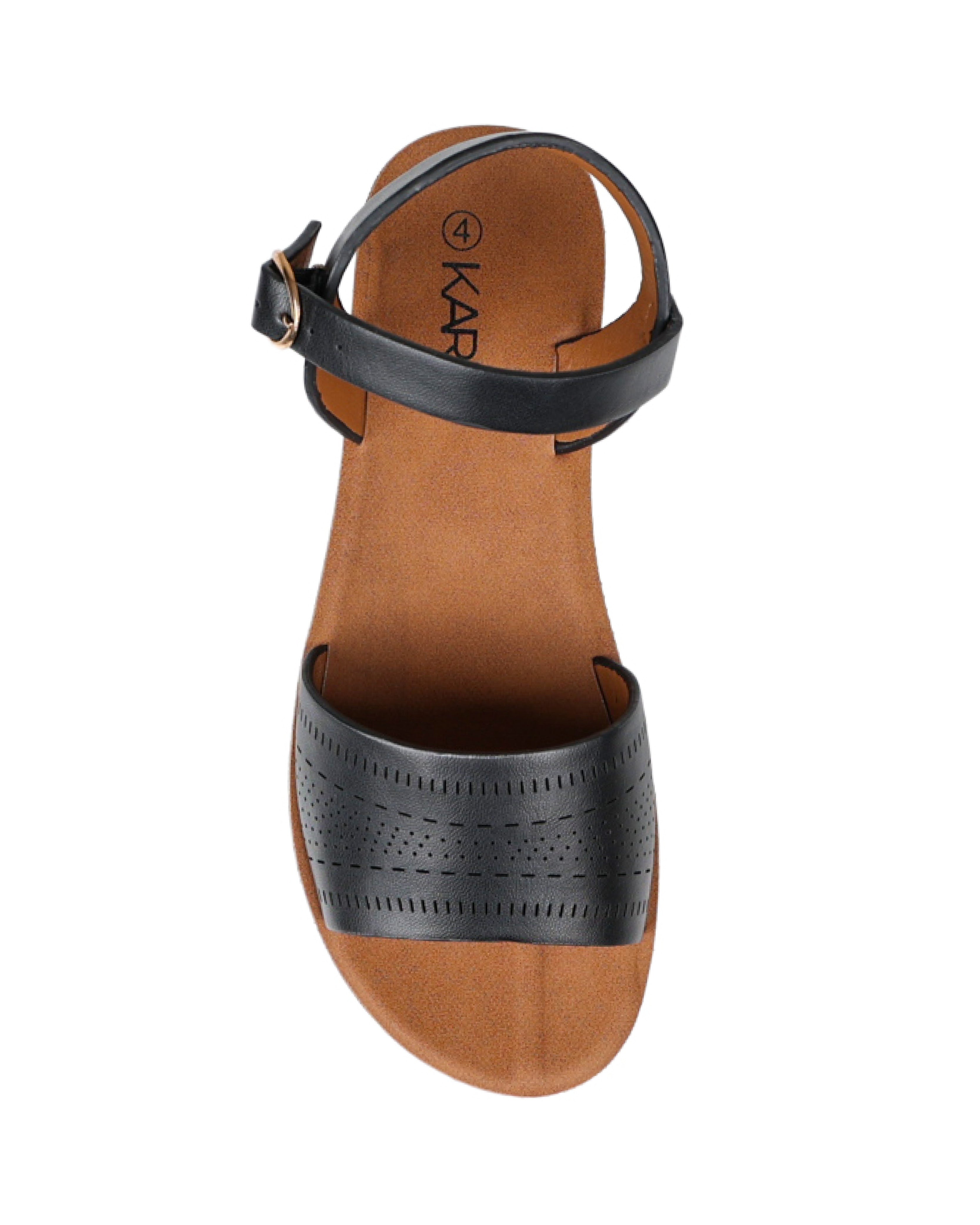 Laser Cut Moulded Ankle Strap Sandal