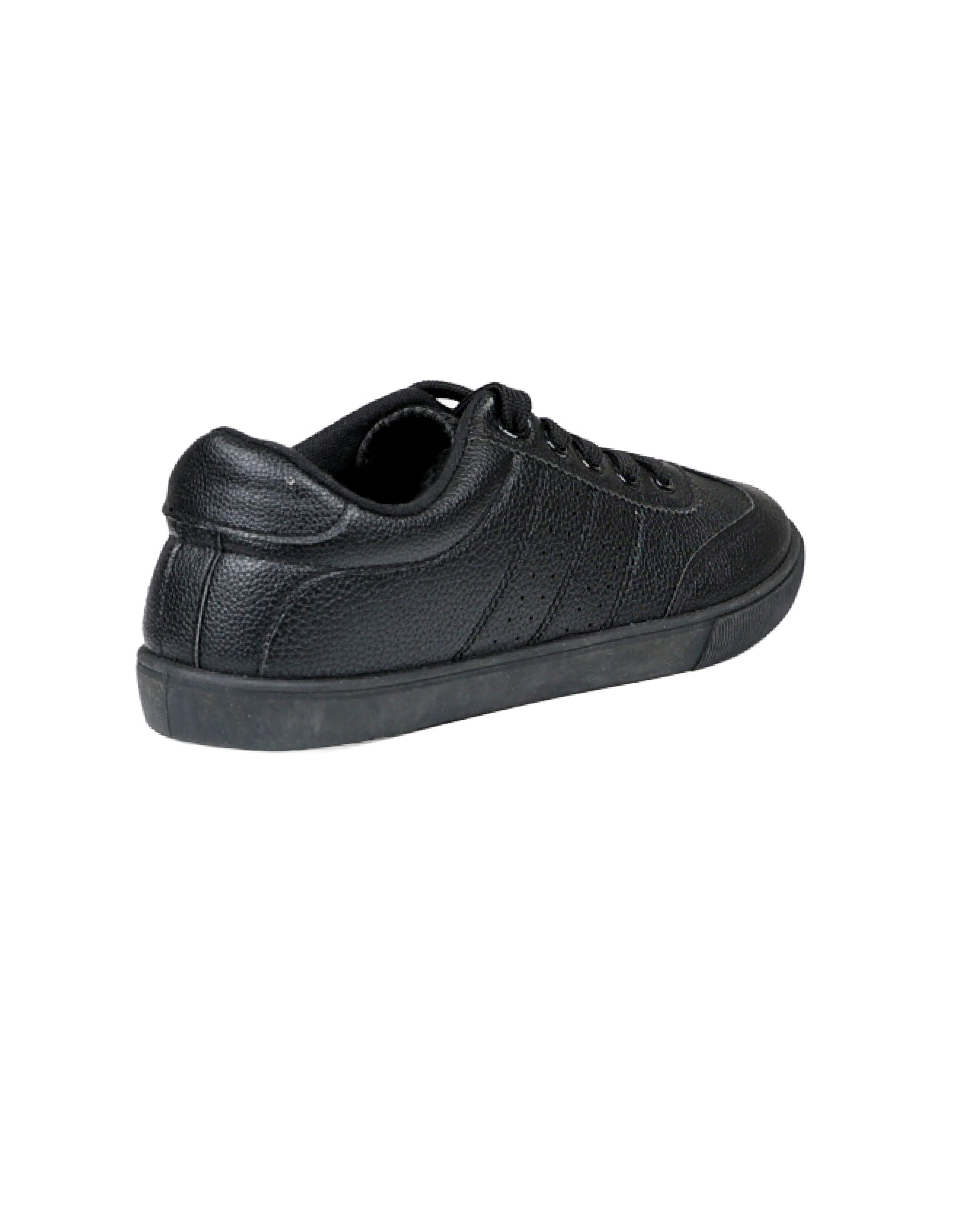 Black Basic Lace-Up Sneakers