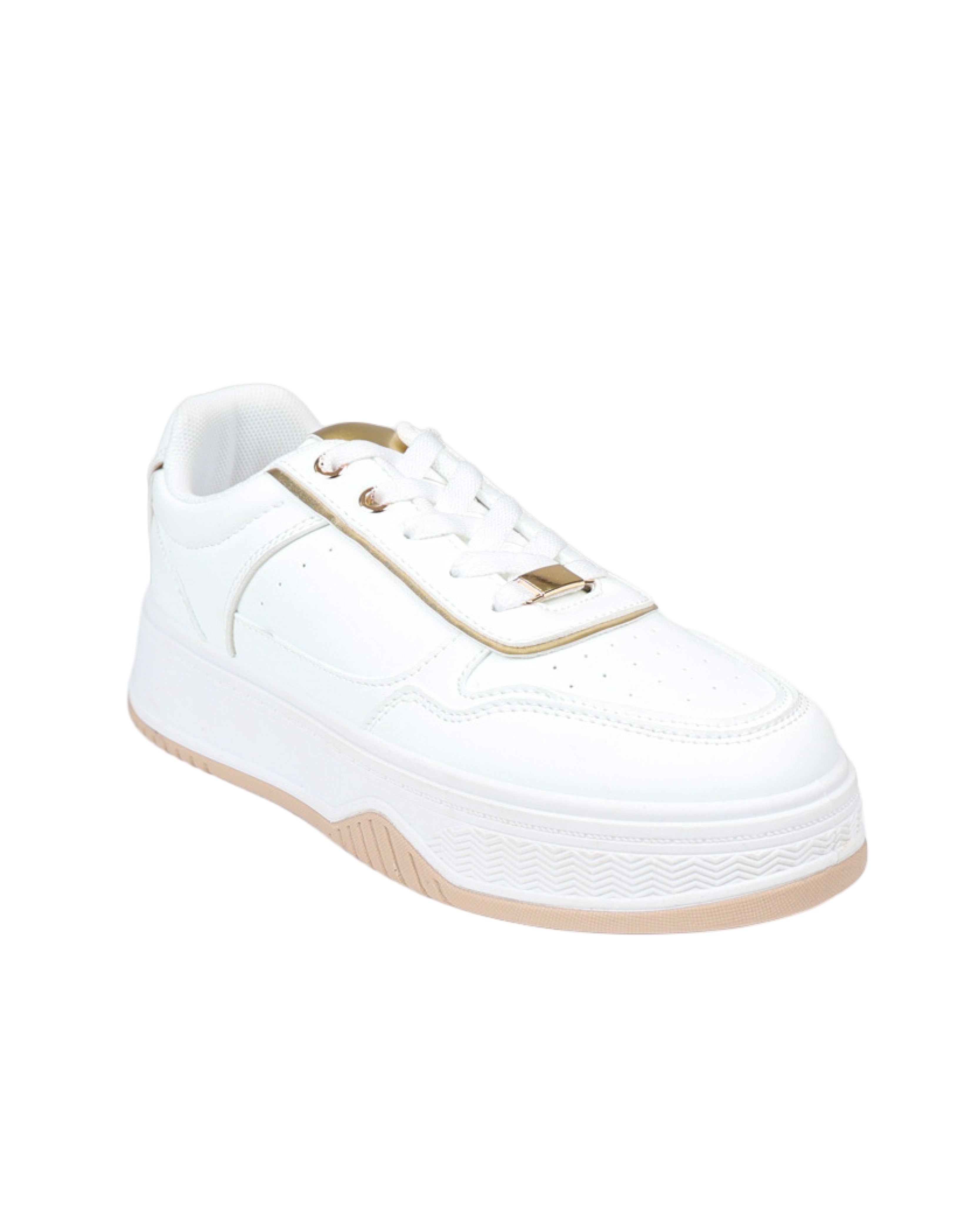 Metallic Detail Colour Block Platform Sneaker