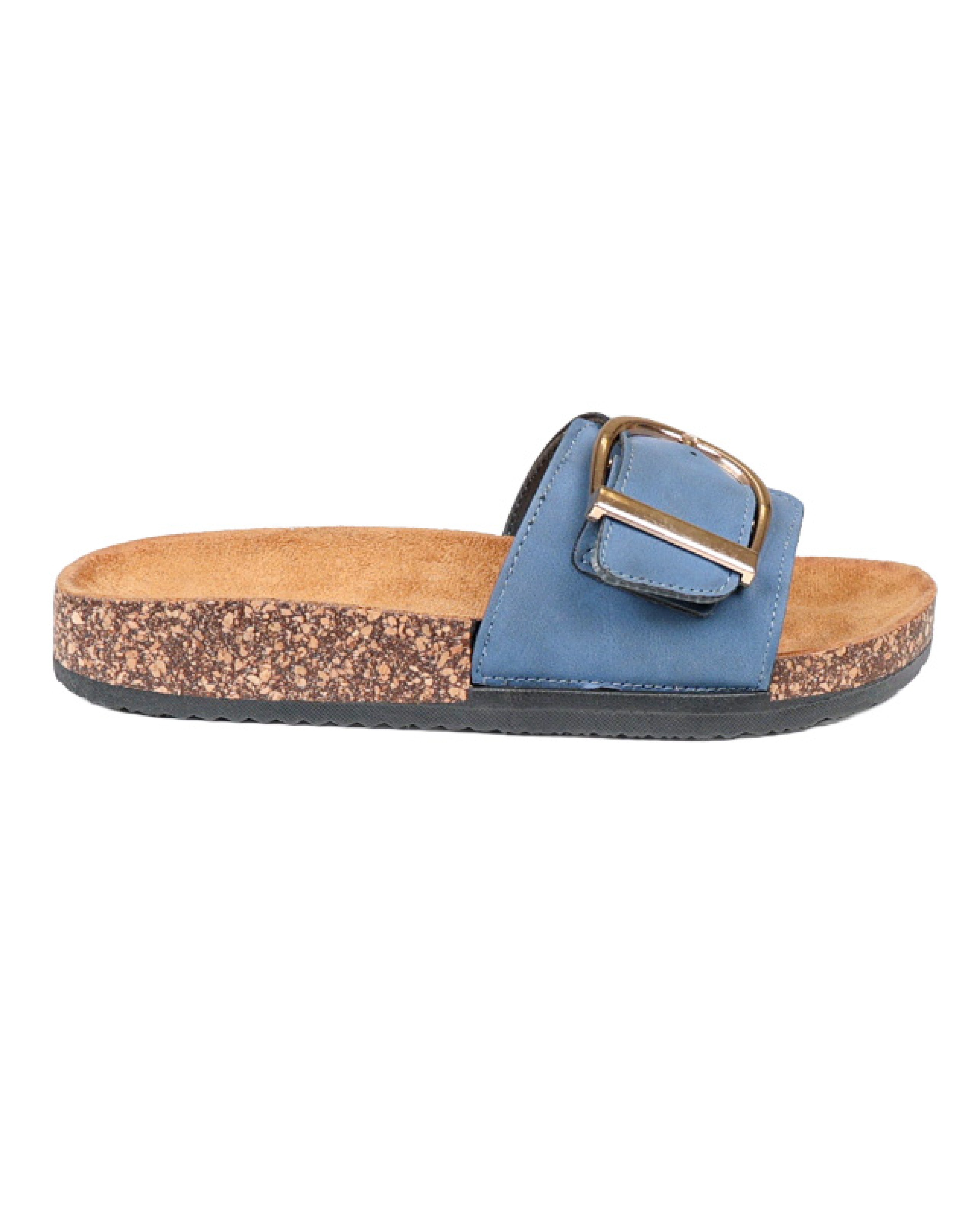 Blue Statement Buckle Band Slide