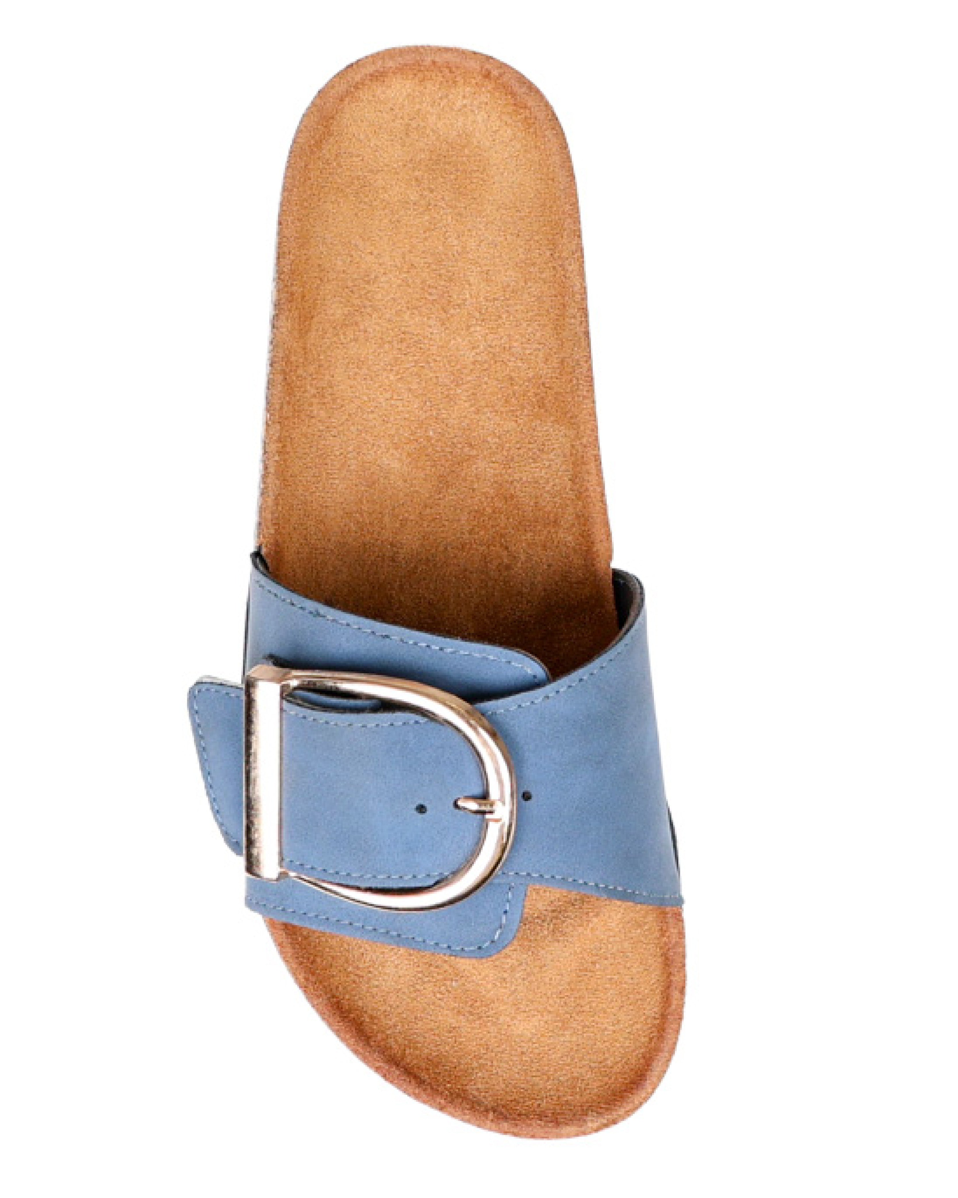 Blue Statement Buckle Band Slide